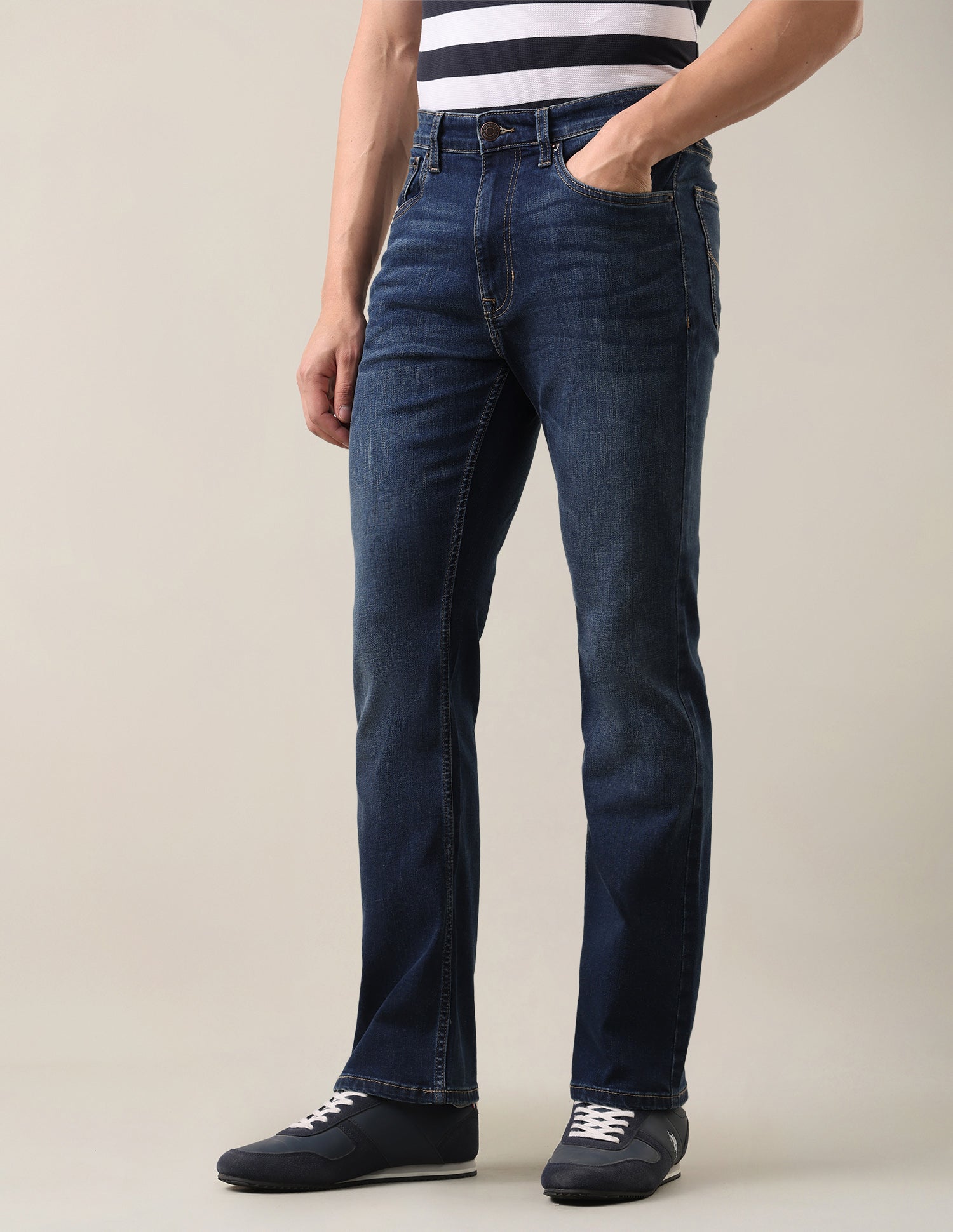 Connor Bootcut Fit Blue Jeans Indigo - U.S. Polo Assn. India | Large