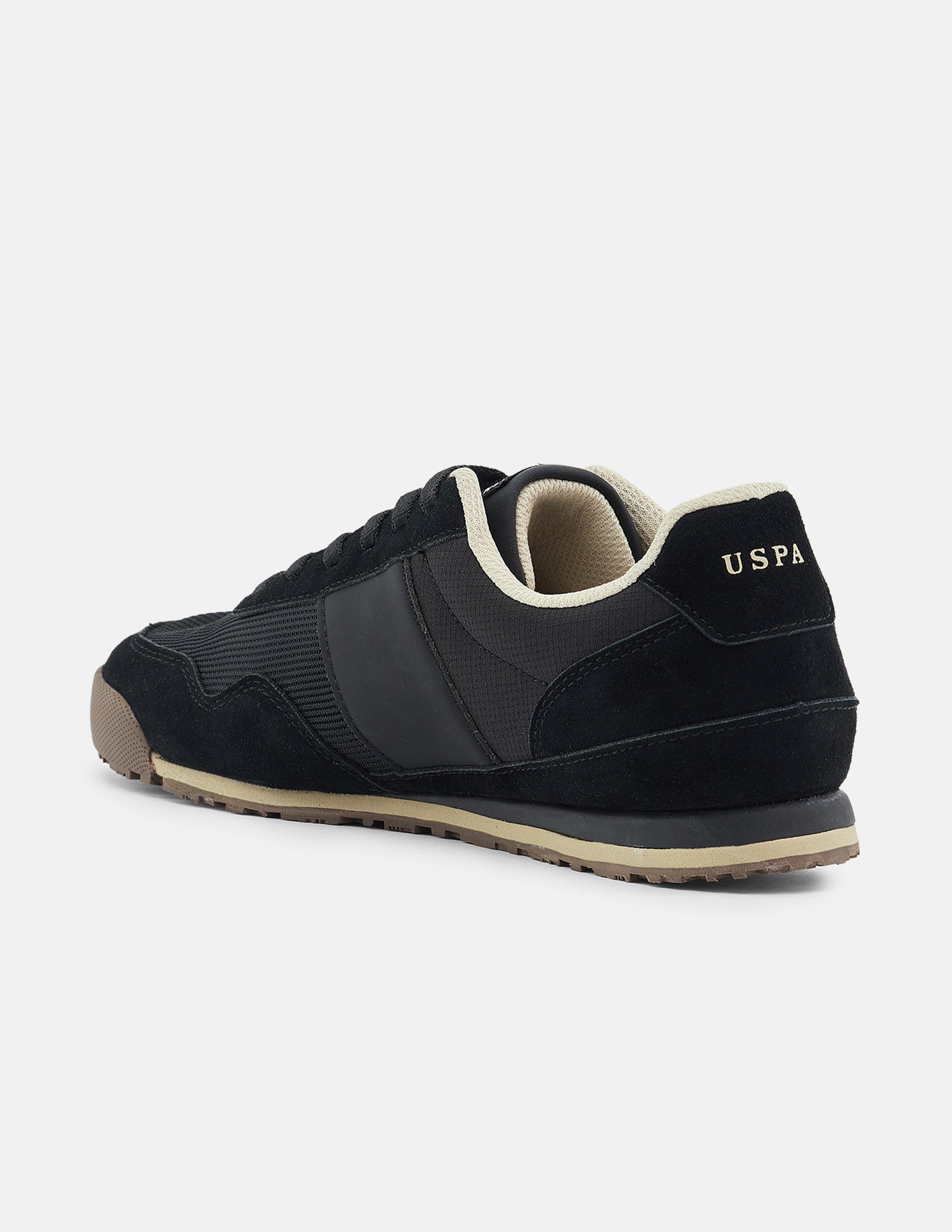 Textured Chukker 4 Suede Sneakers Black - U.S. Polo Assn. India | Large