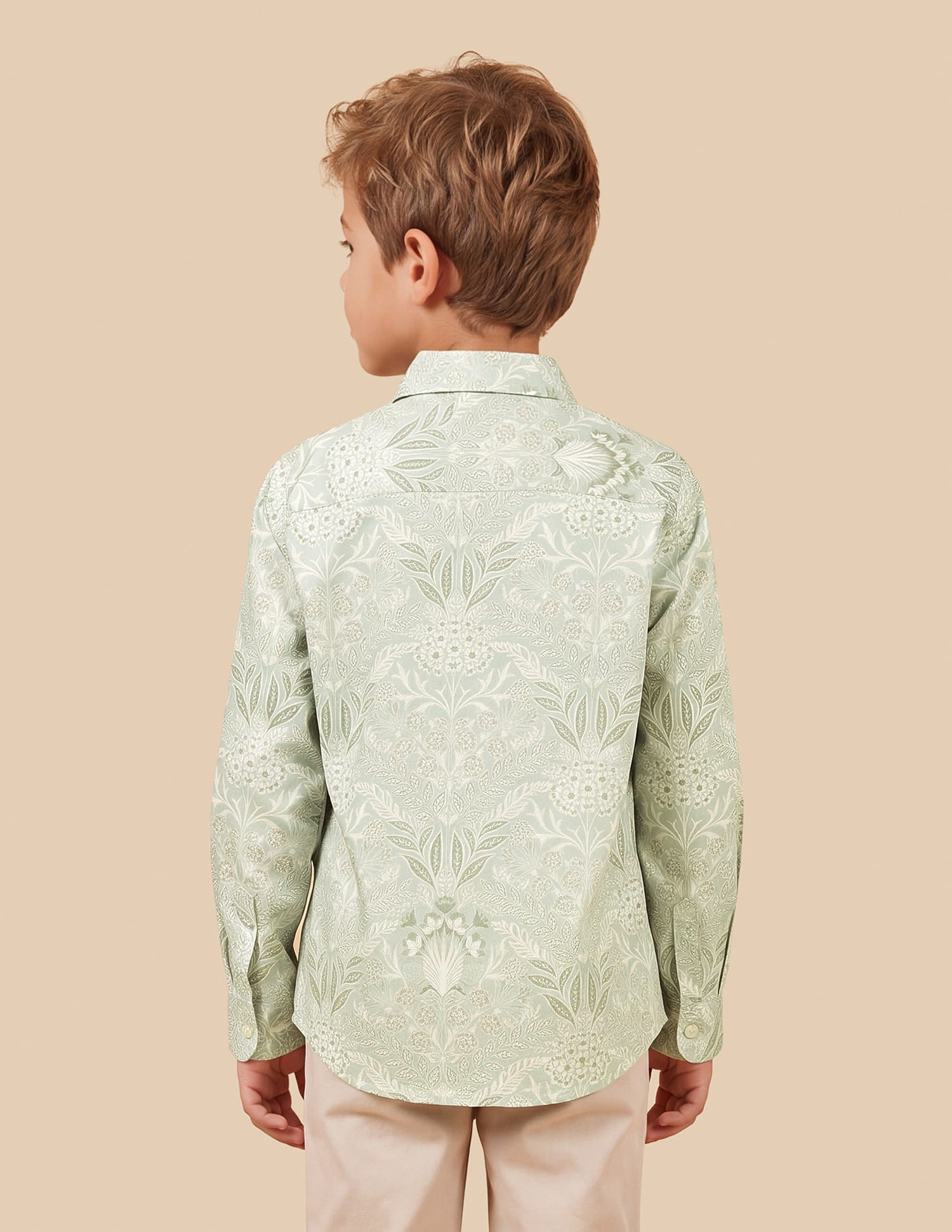 Floral Printed Regular Fit Shirt Green - U.S. Polo Assn. India | Large