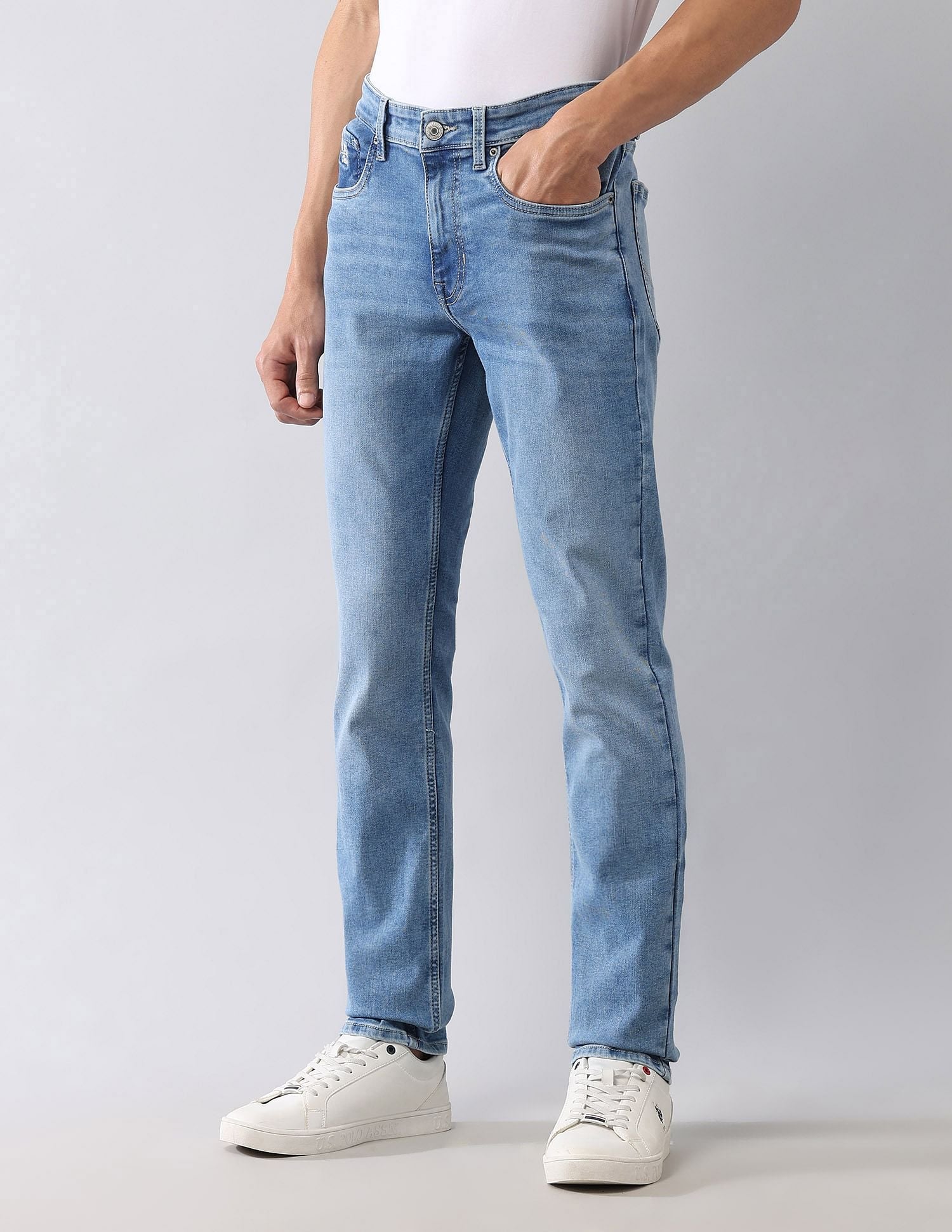 Regallo Skinny Fit Blue Jeans Blue - U.S. Polo Assn. India | Large