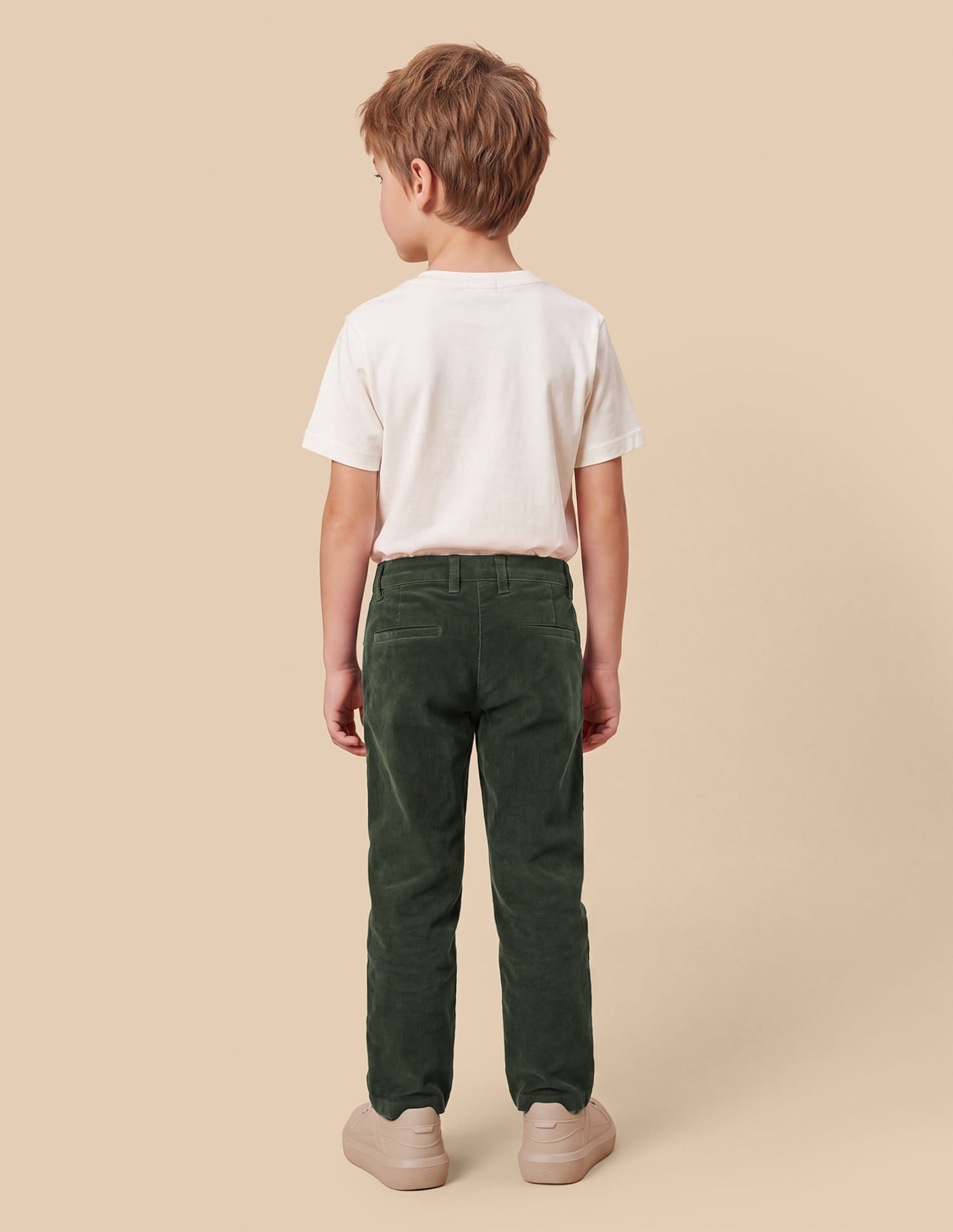Corduroy Mid Rise Trousers Green - U.S. Polo Assn. India | Large