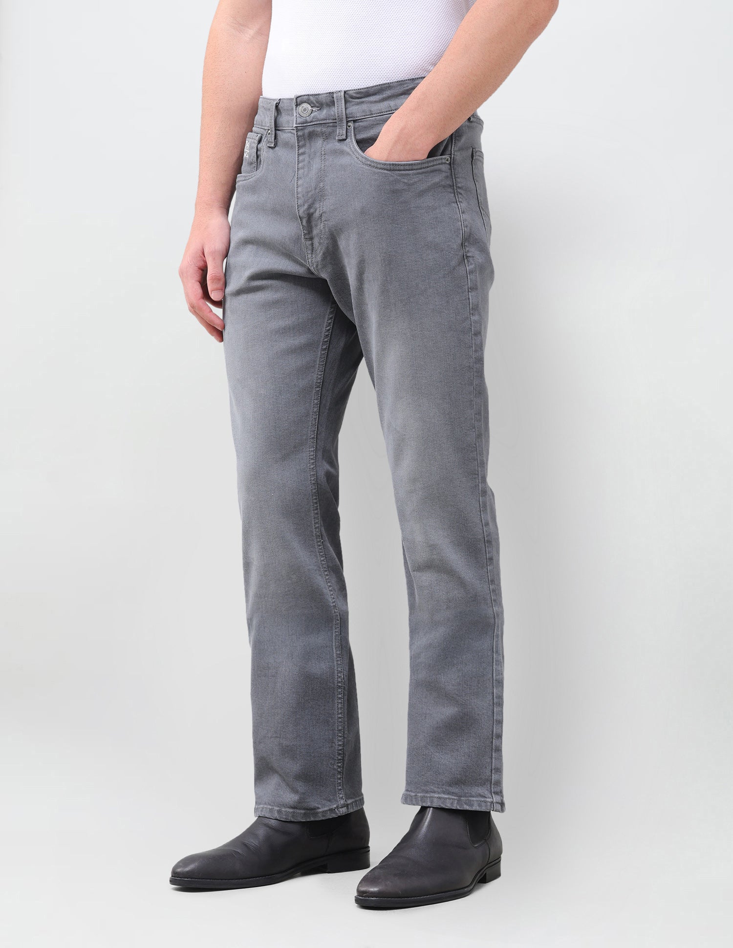Connor Bootcut Fit Grey Jeans Grey - U.S. Polo Assn. India | Large