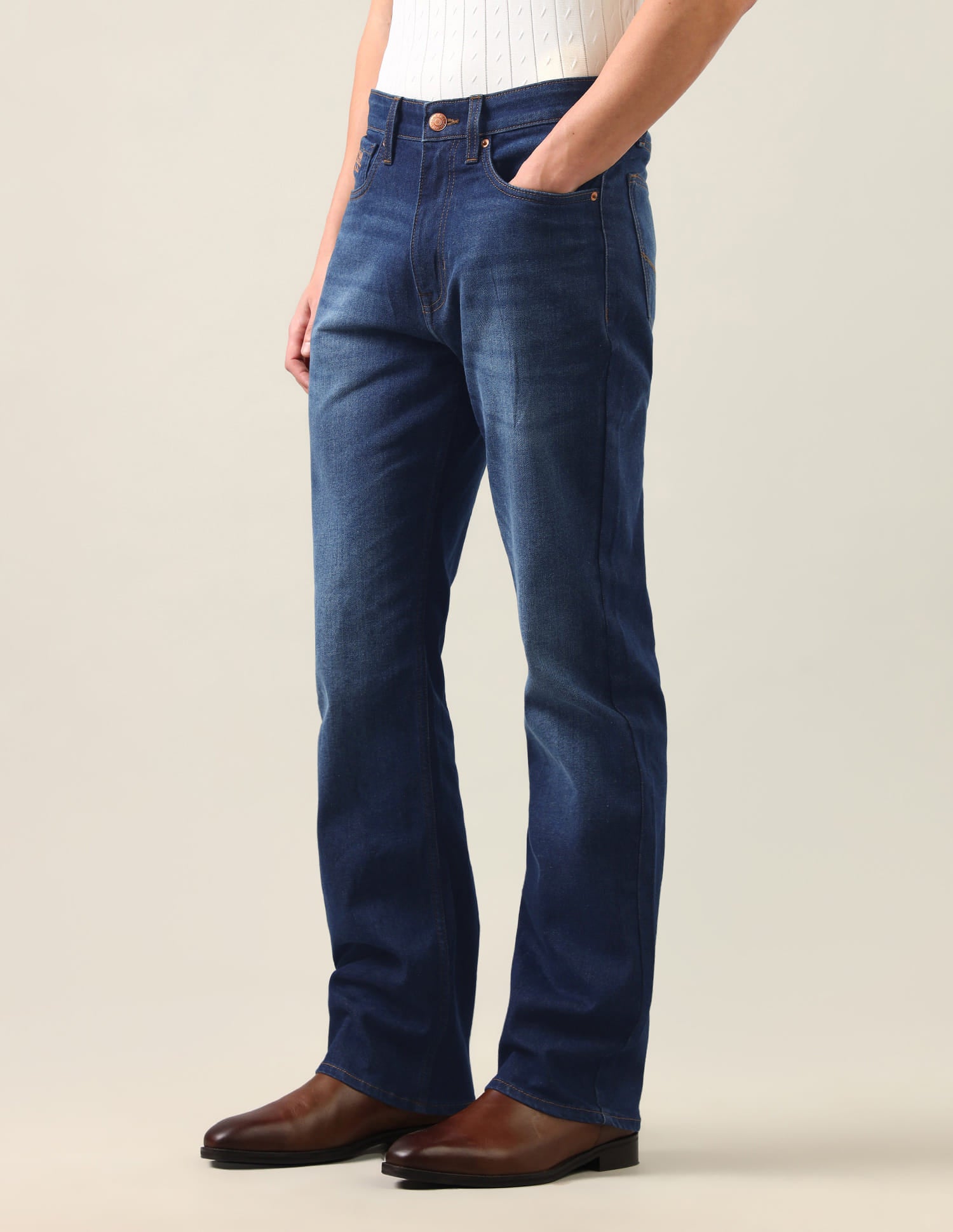 Connor Bootcut Fit Blue Jeans Blue - U.S. Polo Assn. India | Large