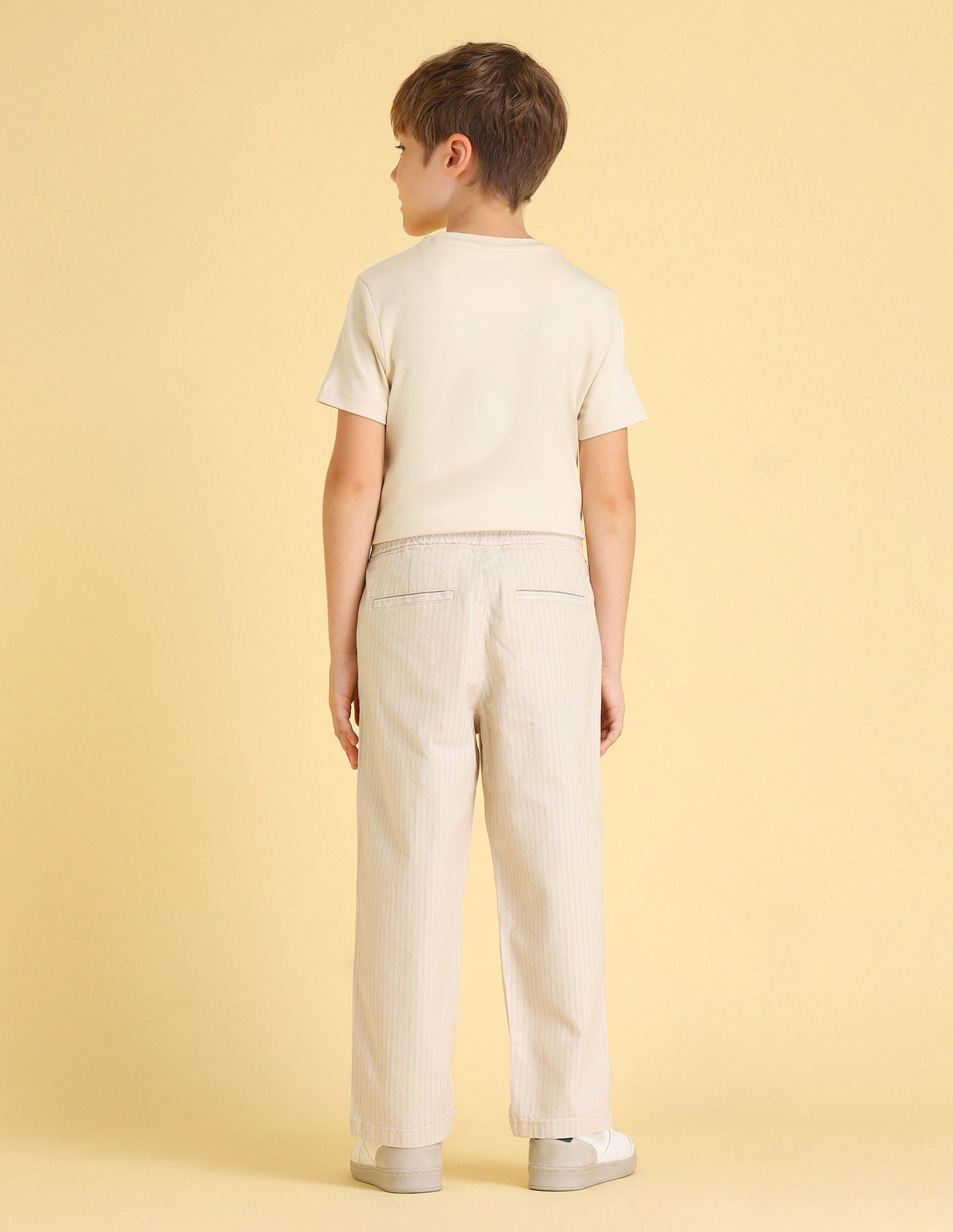 UKTRO0212 NATURAL Boys Trousers Beige - U.S. POLO ASSN. | Large