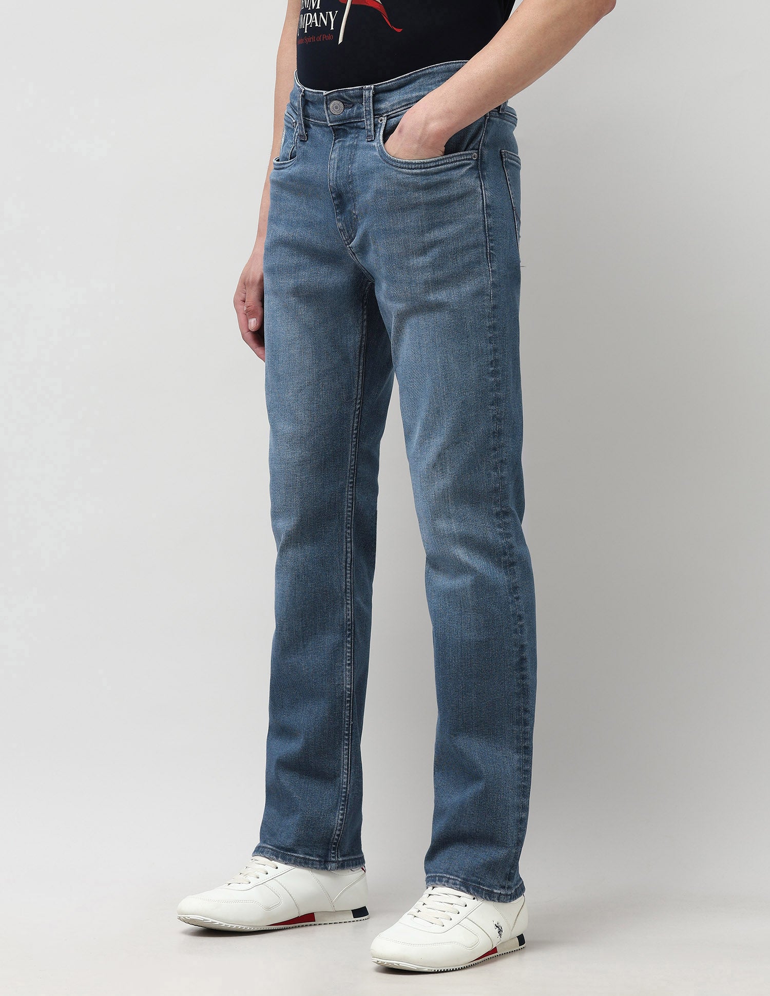 Harold Slim Straight Fit Blue Jeans Ms Wash - U.S. POLO ASSN. | Large