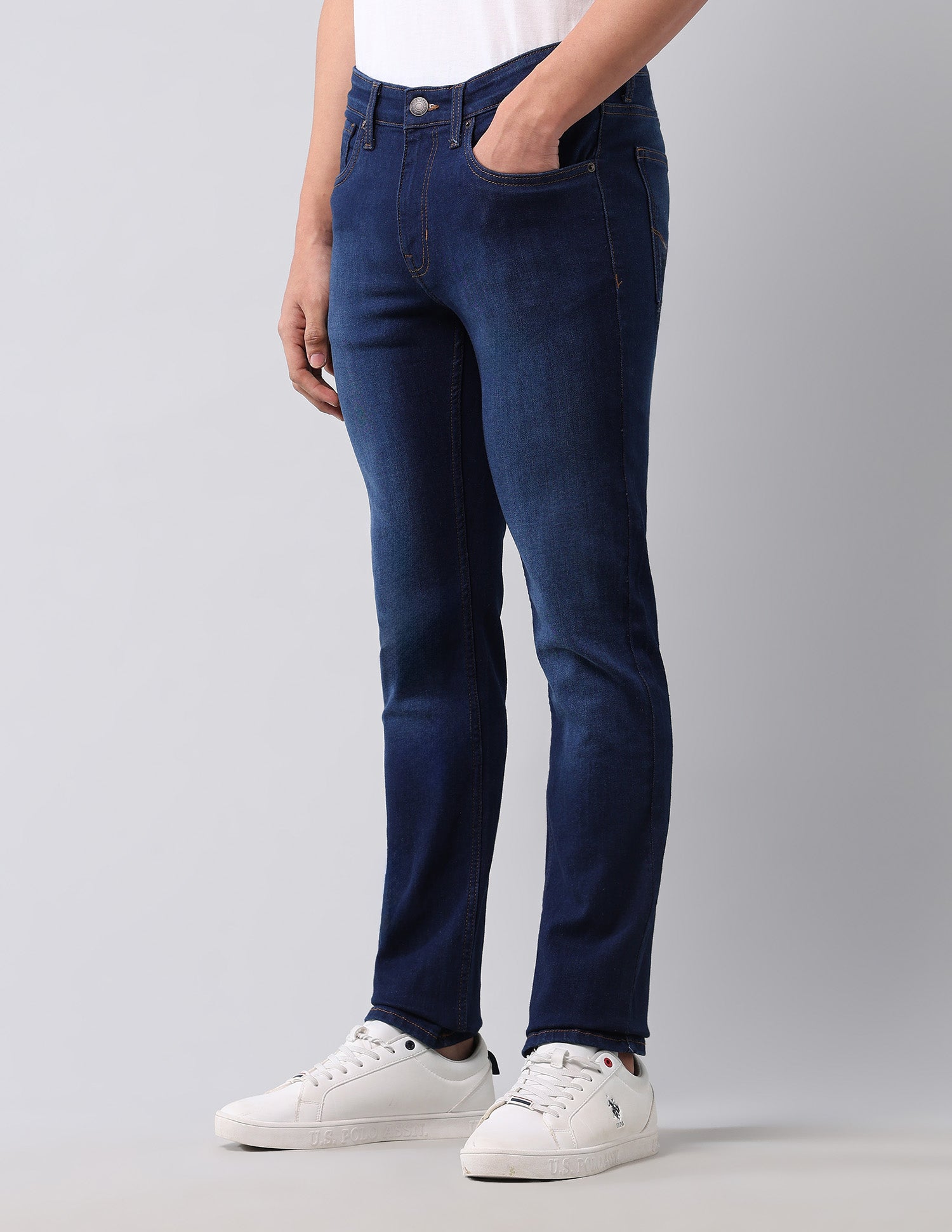 Regallo Skinny Fit Blue Jeans Dark Blue - U.S. Polo Assn. India | Large