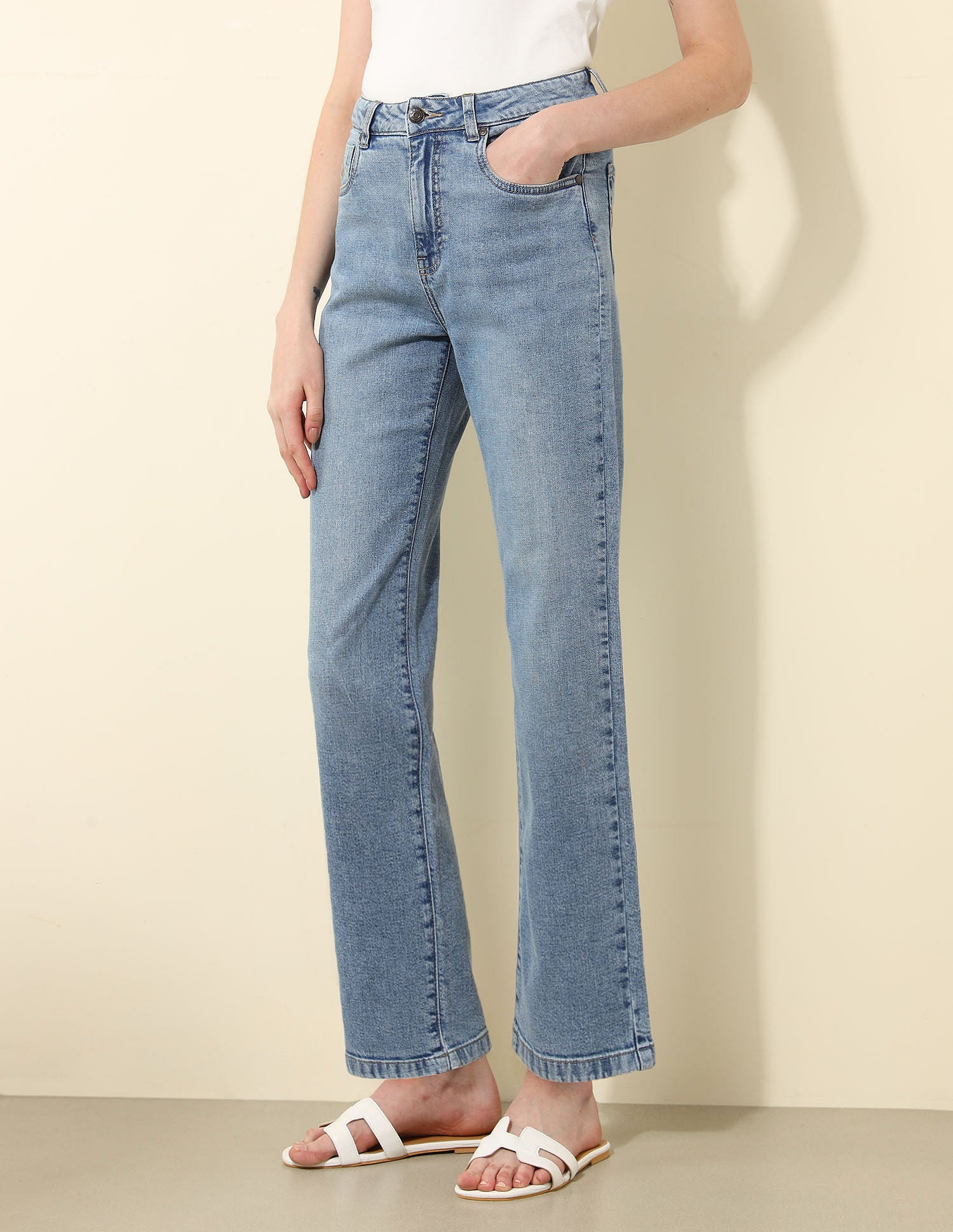 High Rise Straight Fit Jeans Blue - U.S. POLO ASSN. | Large