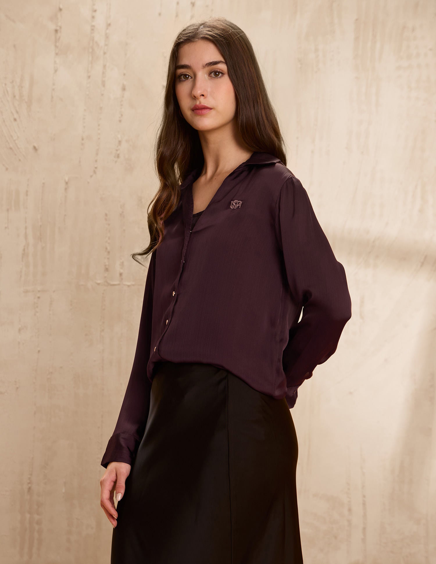 Relaxed Fit Satin Shirt Red - U.S. POLO ASSN. | Large