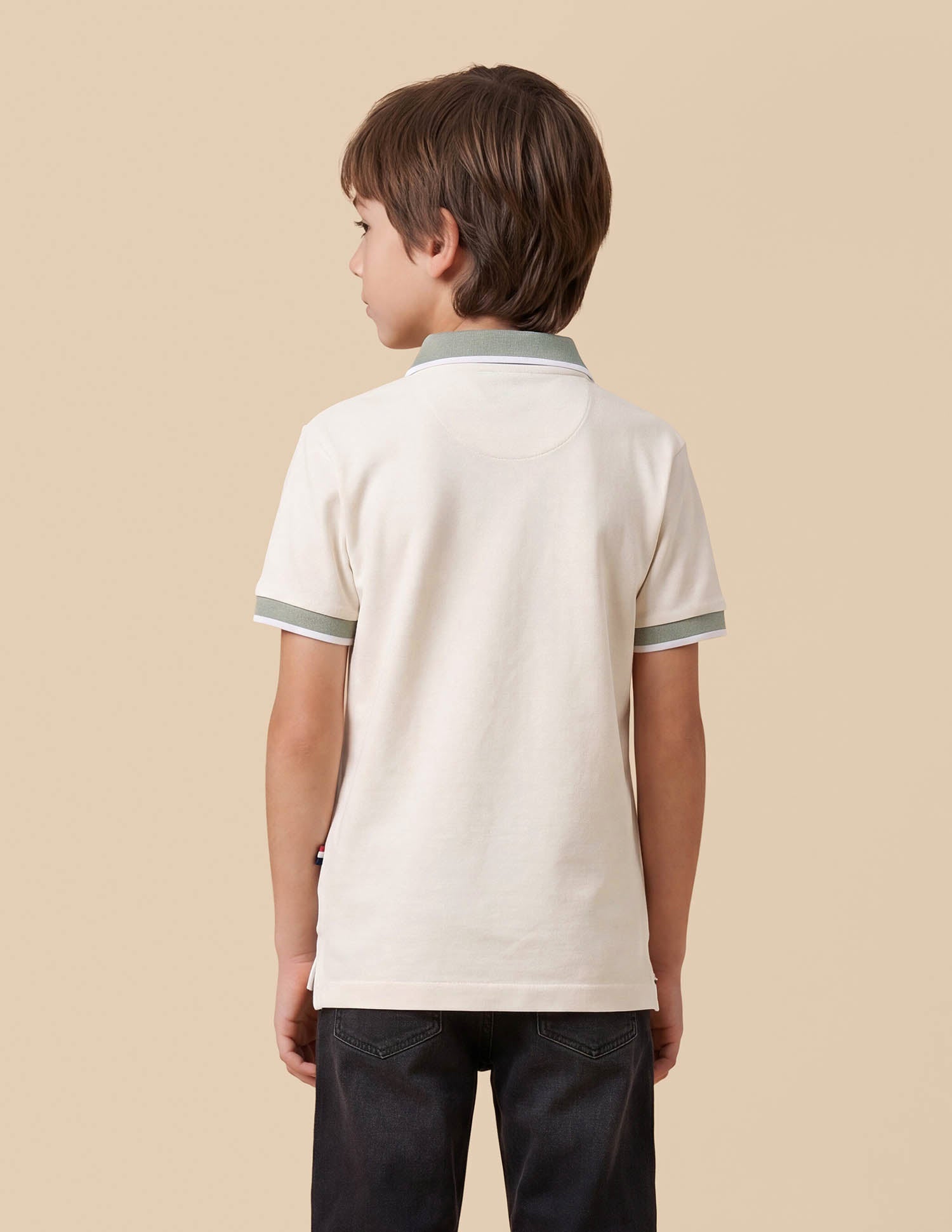 Solid Regular Fit Polo Shirt Off White - U.S. Polo Assn. India | Large
