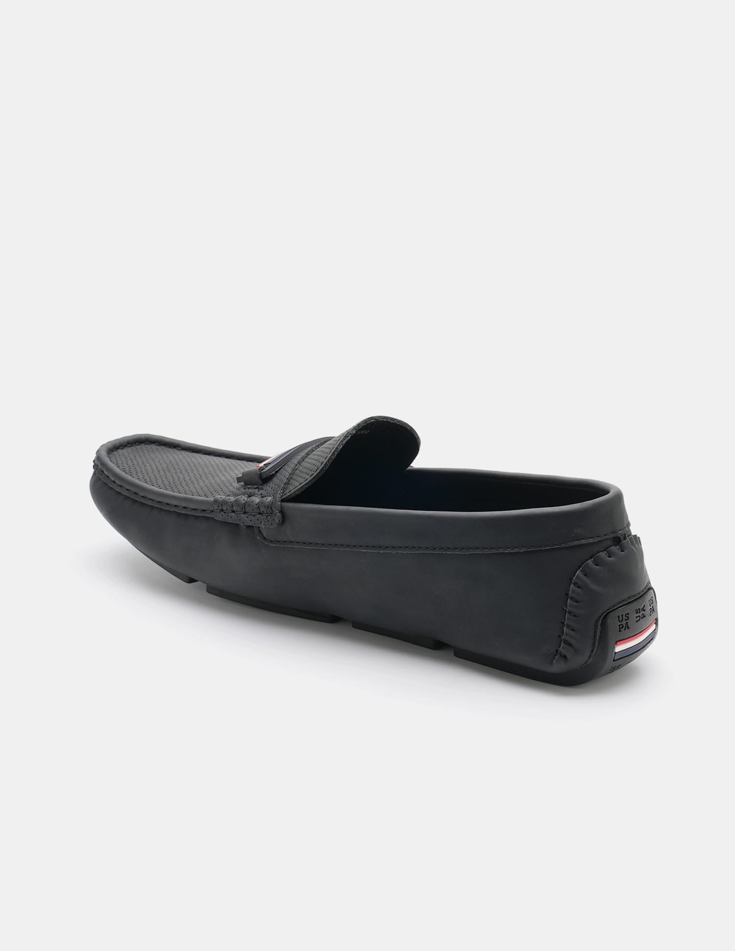 Men Barnes 5.0 Textured Loafers Black - U.S. Polo Assn. India | Large