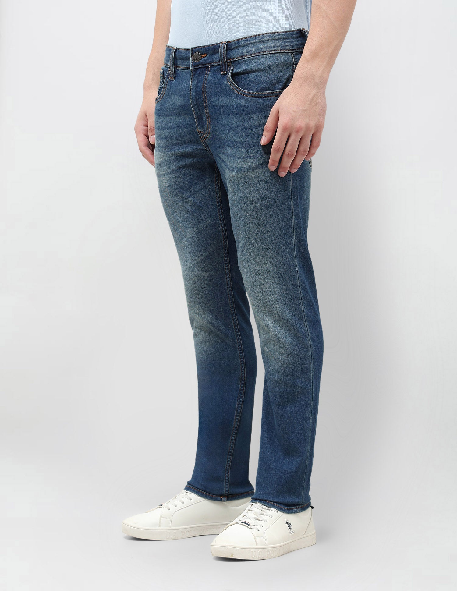 Brandon Slim Tapered Fit Blue Jeans Indigo - U.S. POLO ASSN. | Large