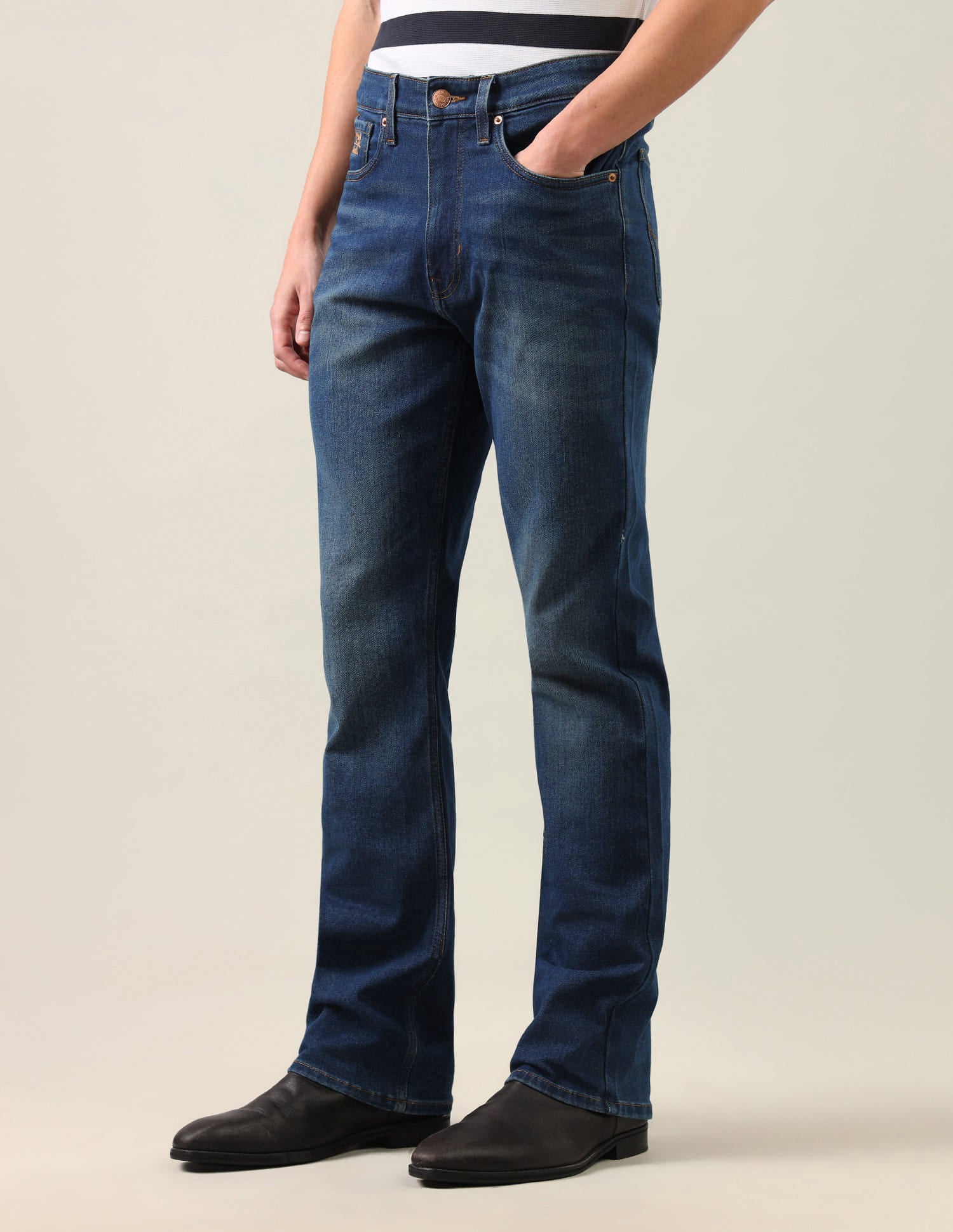Connor Bootcut Fit Blue Jeans Blue - U.S. Polo Assn. India | Large