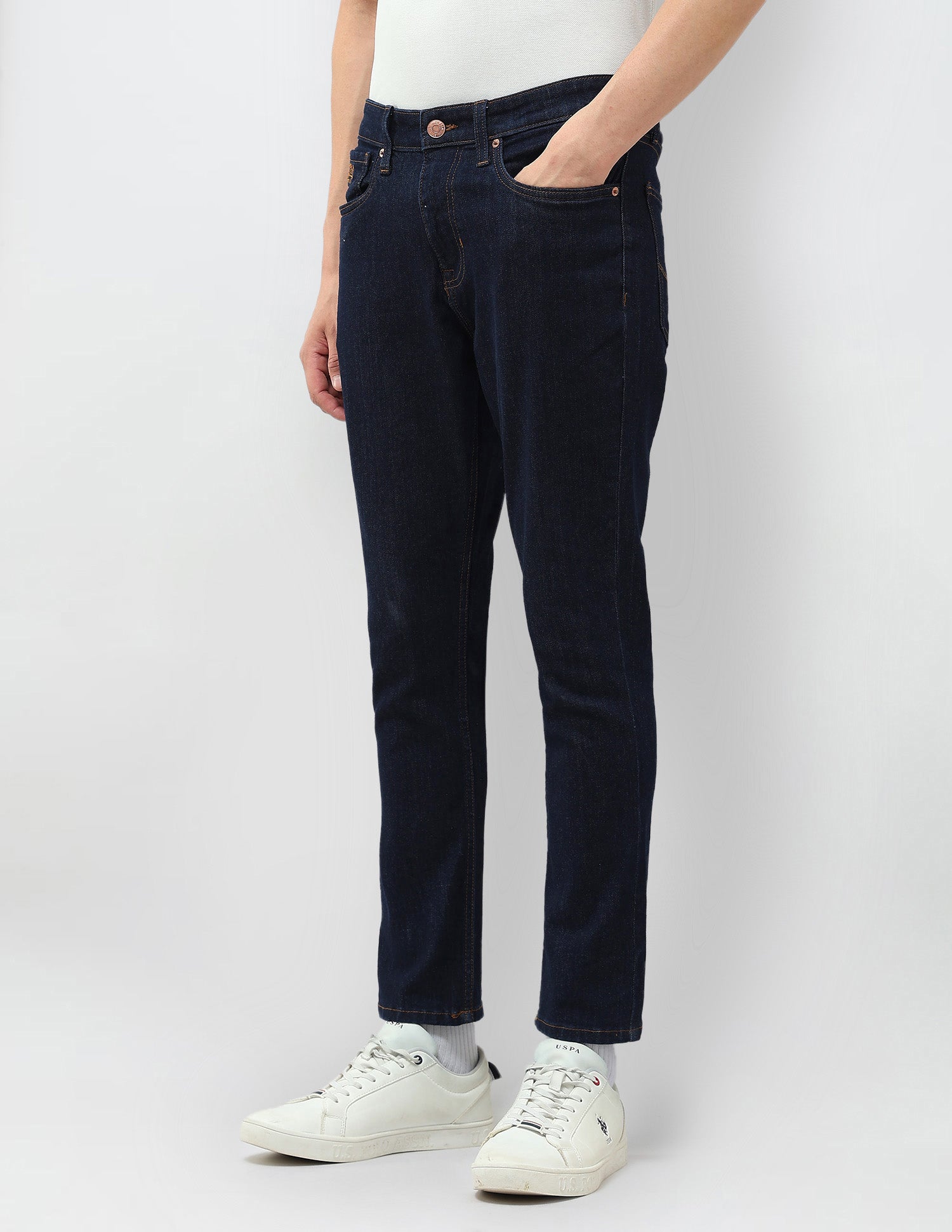 Henry Tapered Fit Blue Jeans Dark Blue - U.S. POLO ASSN. | Large