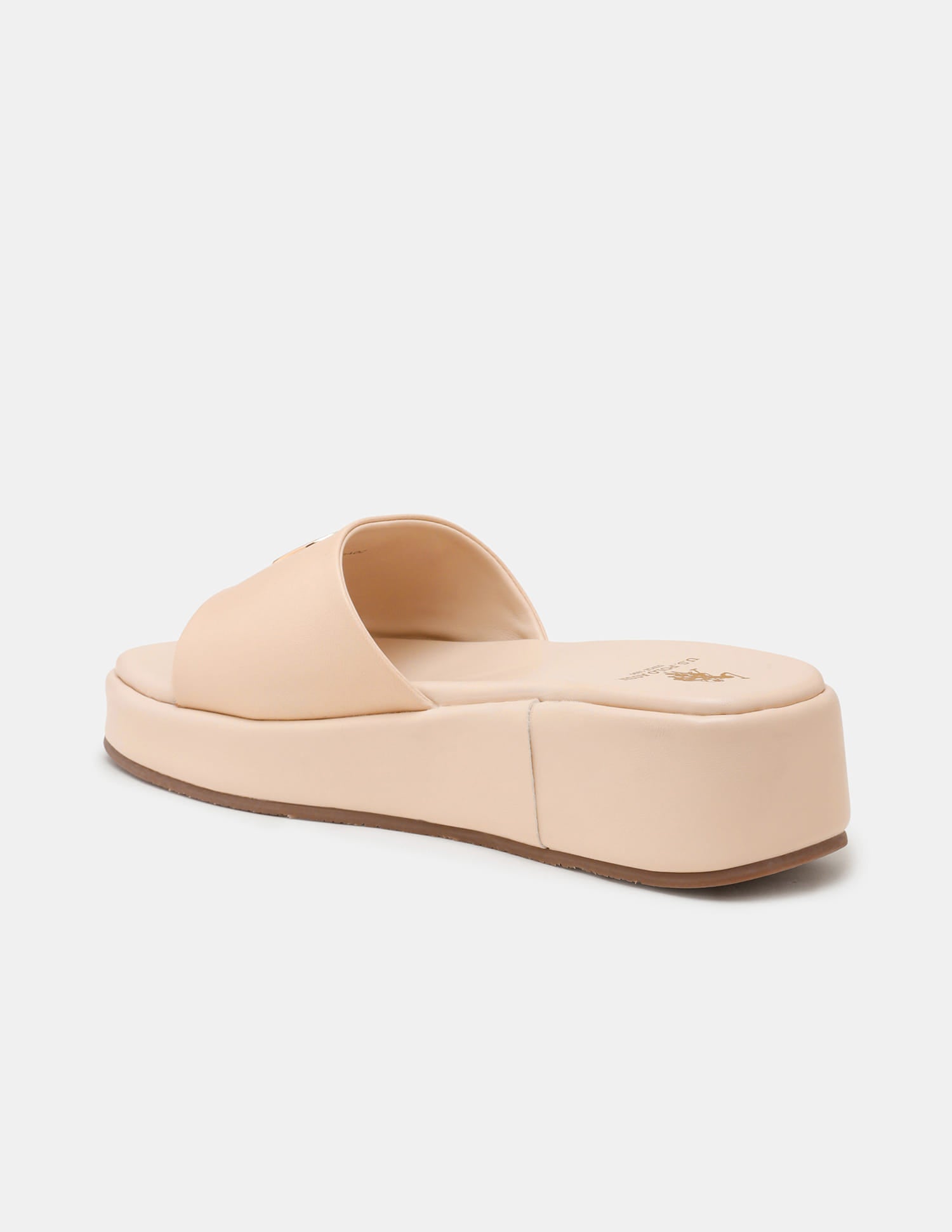 Women Broad Strap Nuri Platform Heels Nude - U.S. Polo Assn. India | Large