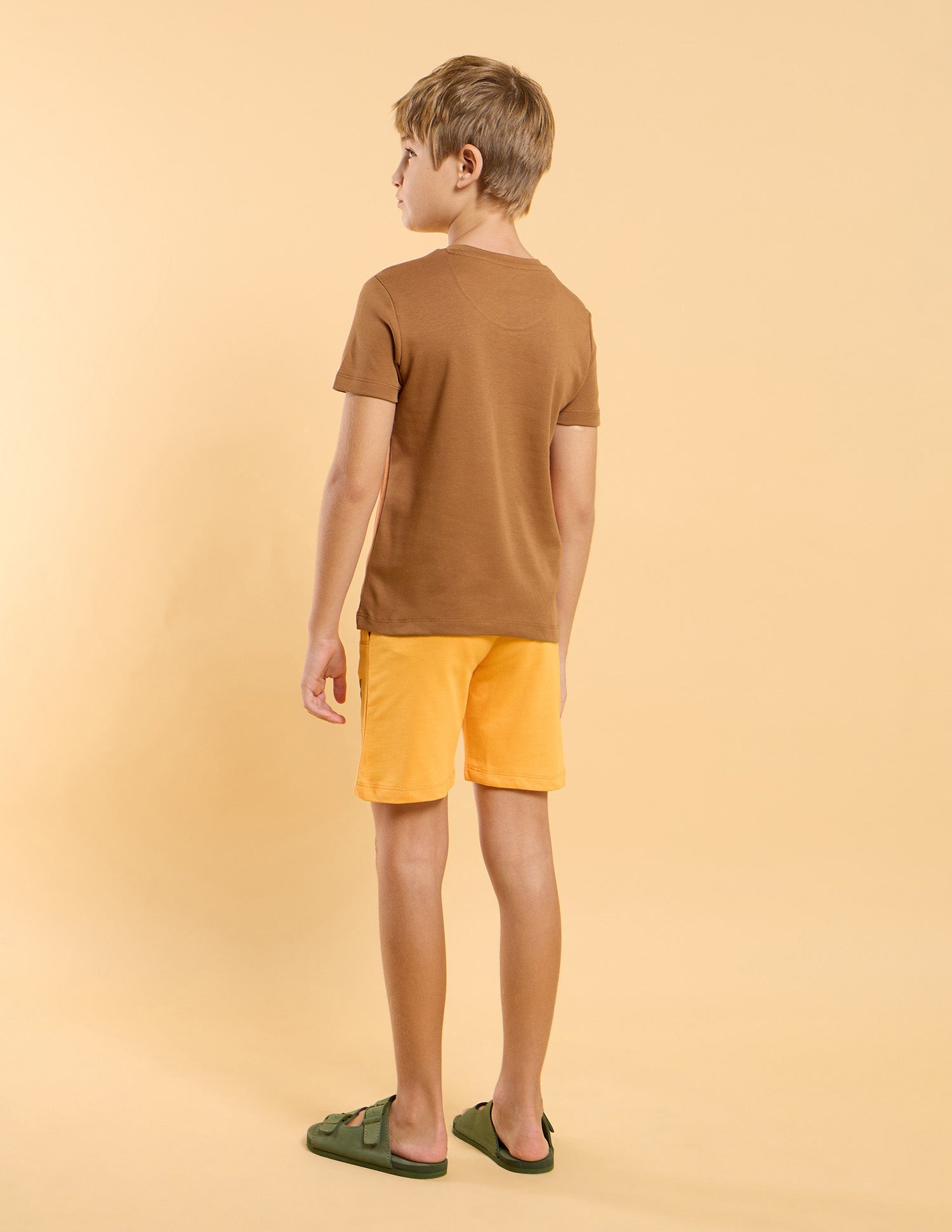 Boys Regular Fit Brand Printed T-Shirt Beige - U.S. POLO ASSN. | Large