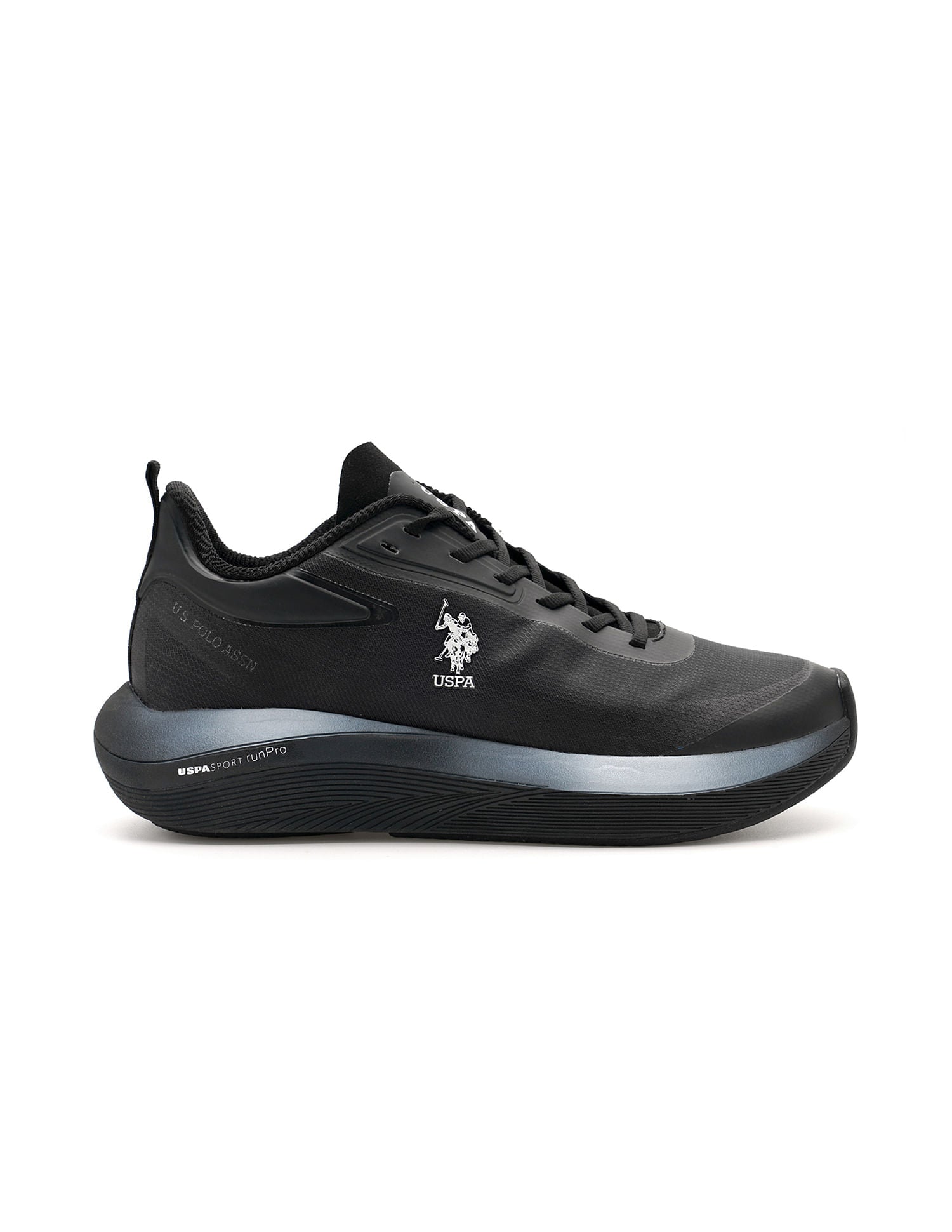 Men Frank Black Uspa Sport  Runpro Running Shoes Black - U.S. POLO ASSN. | Large