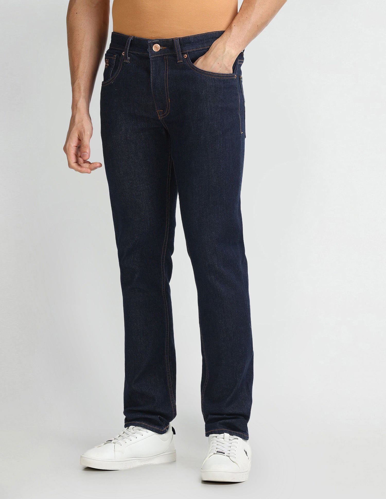 Regallo Skinny Fit Blue Jeans Blue - U.S. Polo Assn. India | Large
