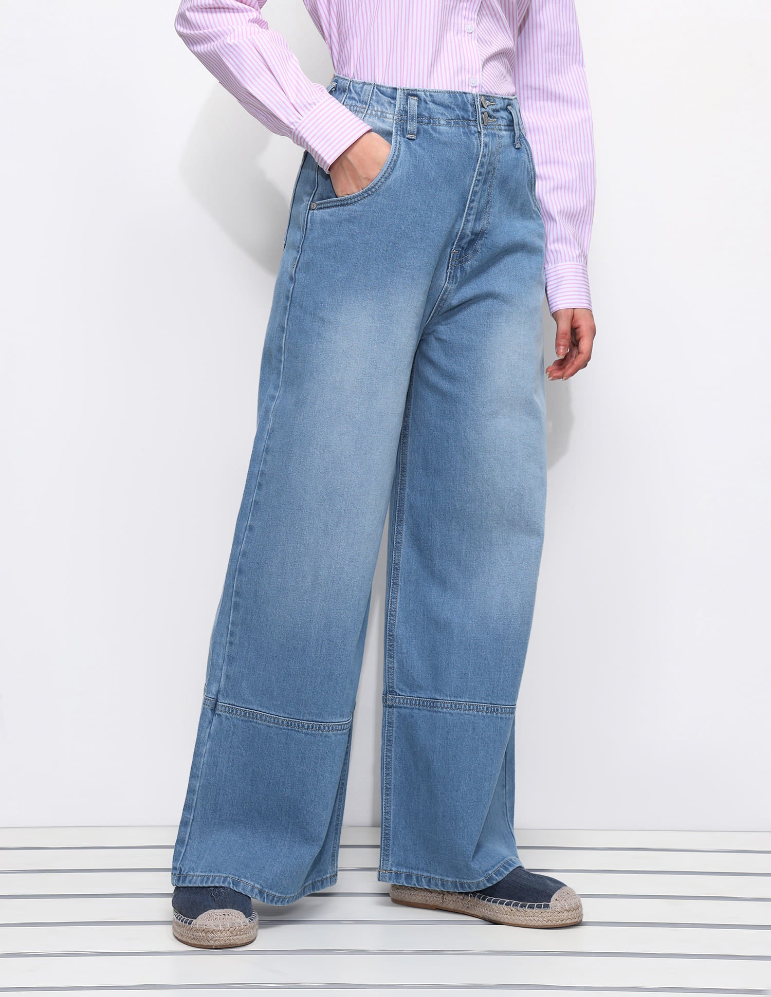 High Baggy Fit Jeans Blue - U.S. Polo Assn. India | Large