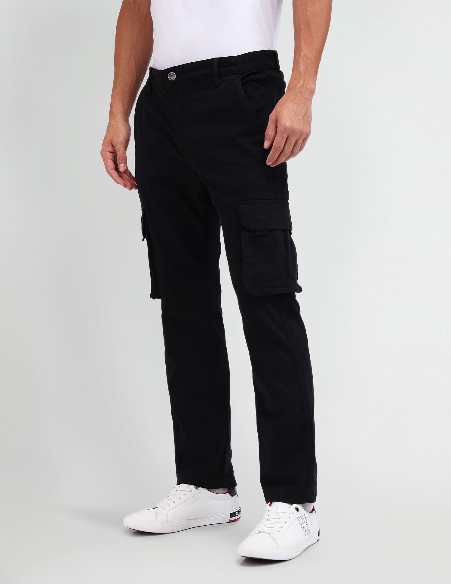 Straight Fit Cargo Trousers Black - U.S. POLO ASSN. | Large