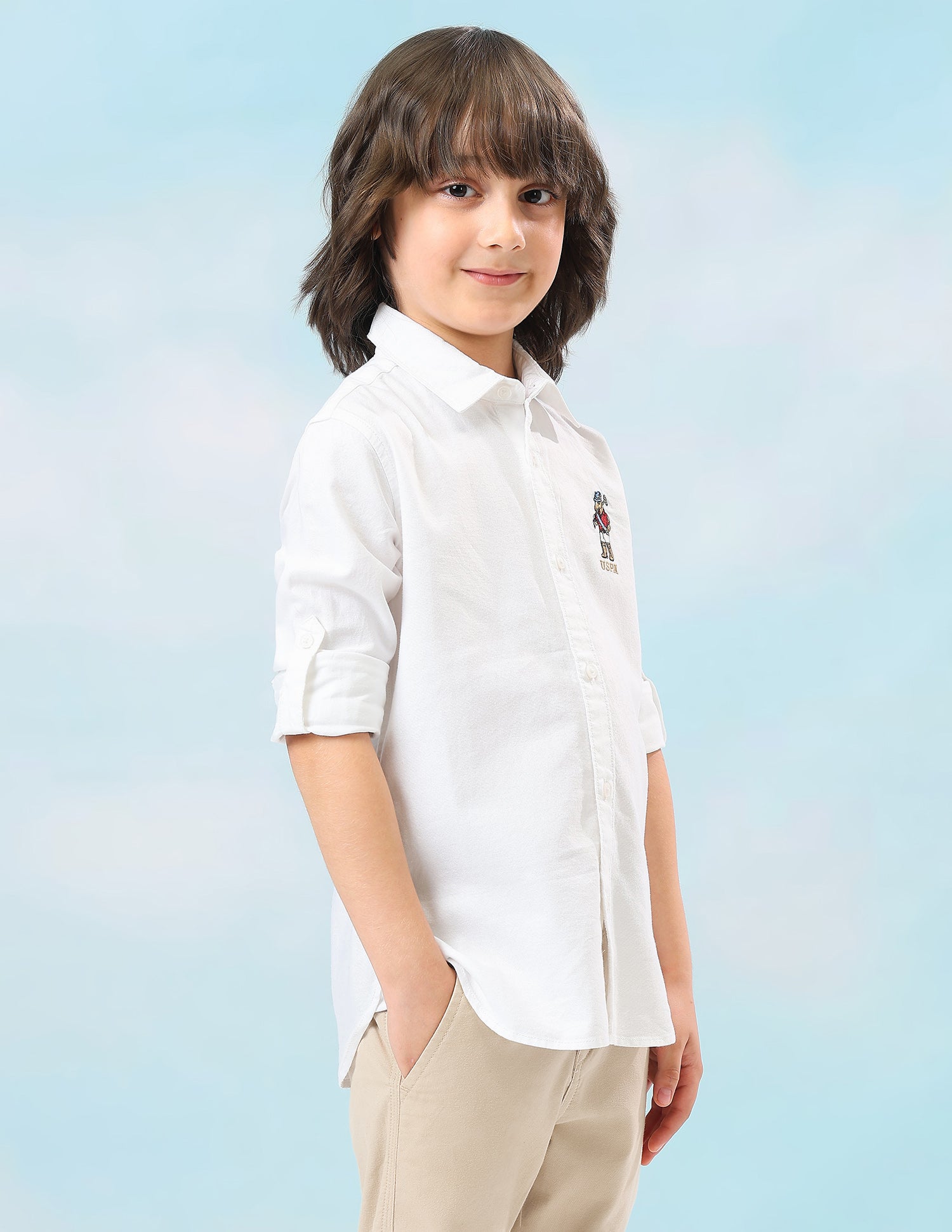 Oxford Solid Regular Fit Shirt White - U.S. Polo Assn. India | Large