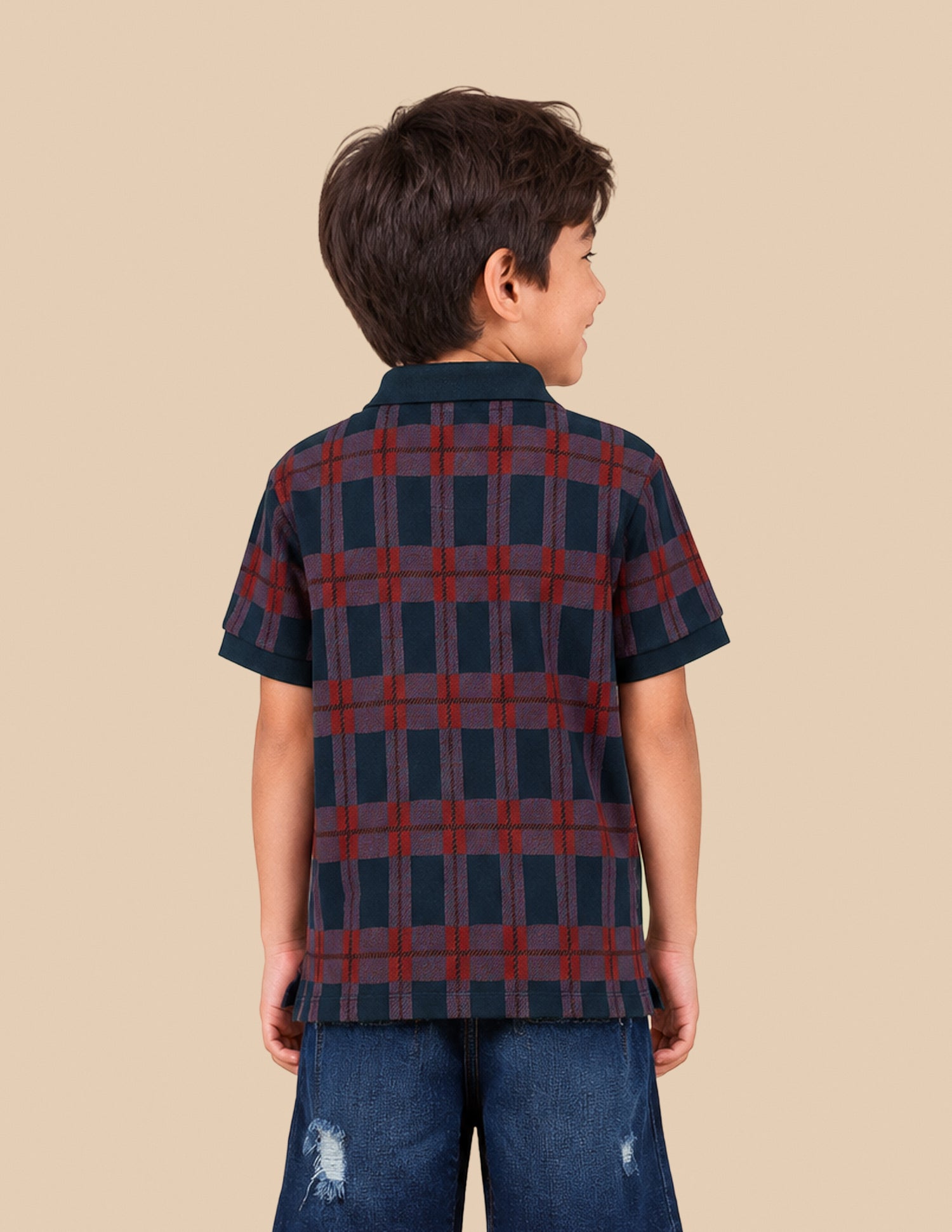 Checked Regular Fit Polo Shirt Red - U.S. Polo Assn. India | Large