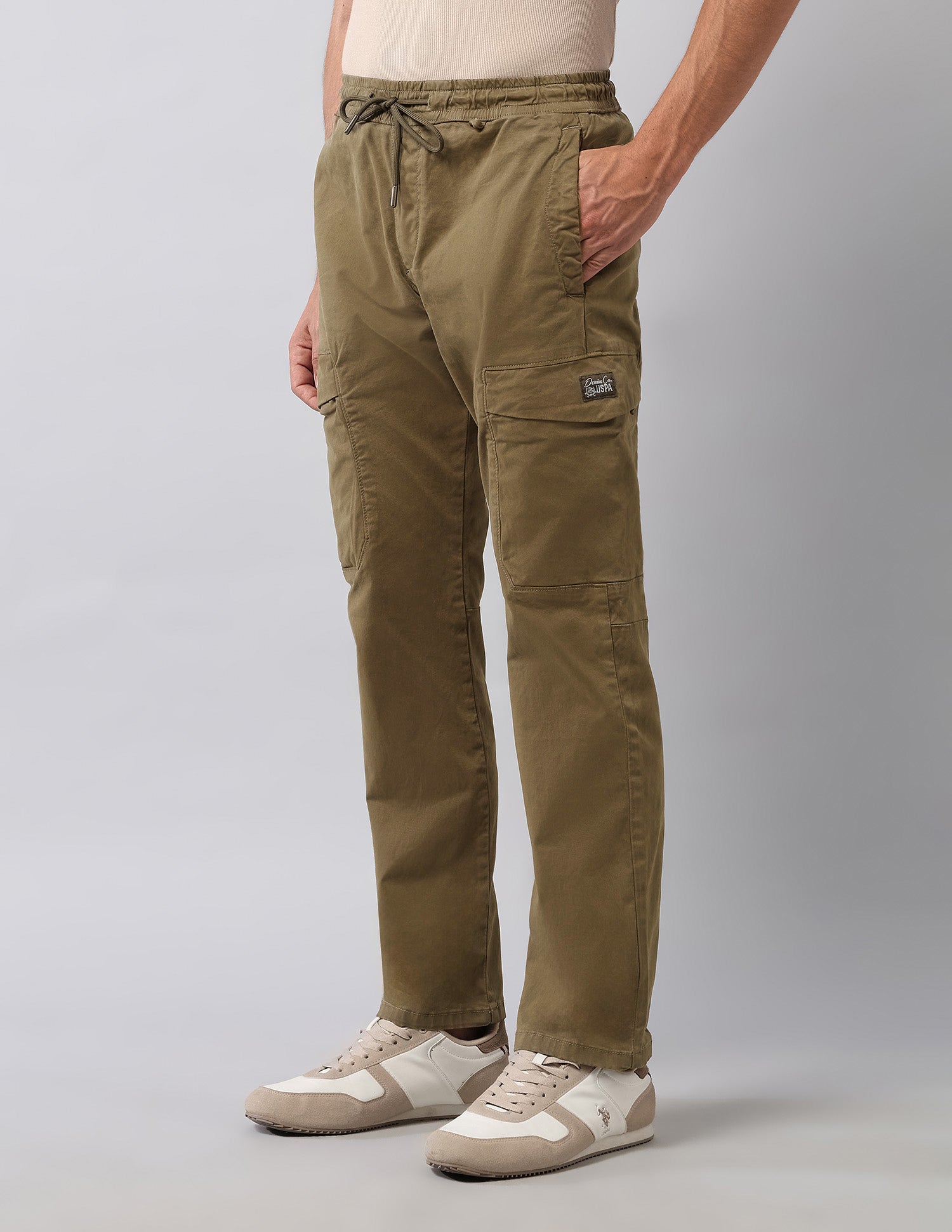Straight Fit Twill Cargos Tan - U.S. Polo Assn. India | Large