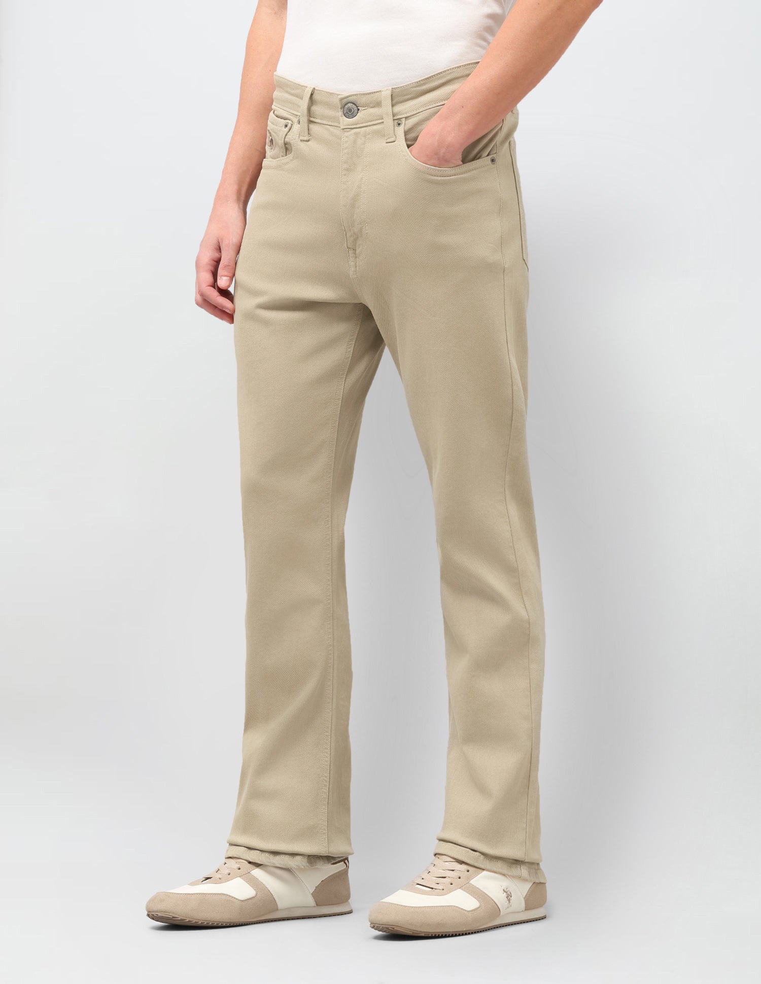 Connor Bootcut Fit Beige Jeans Beige - U.S. Polo Assn. India | Large