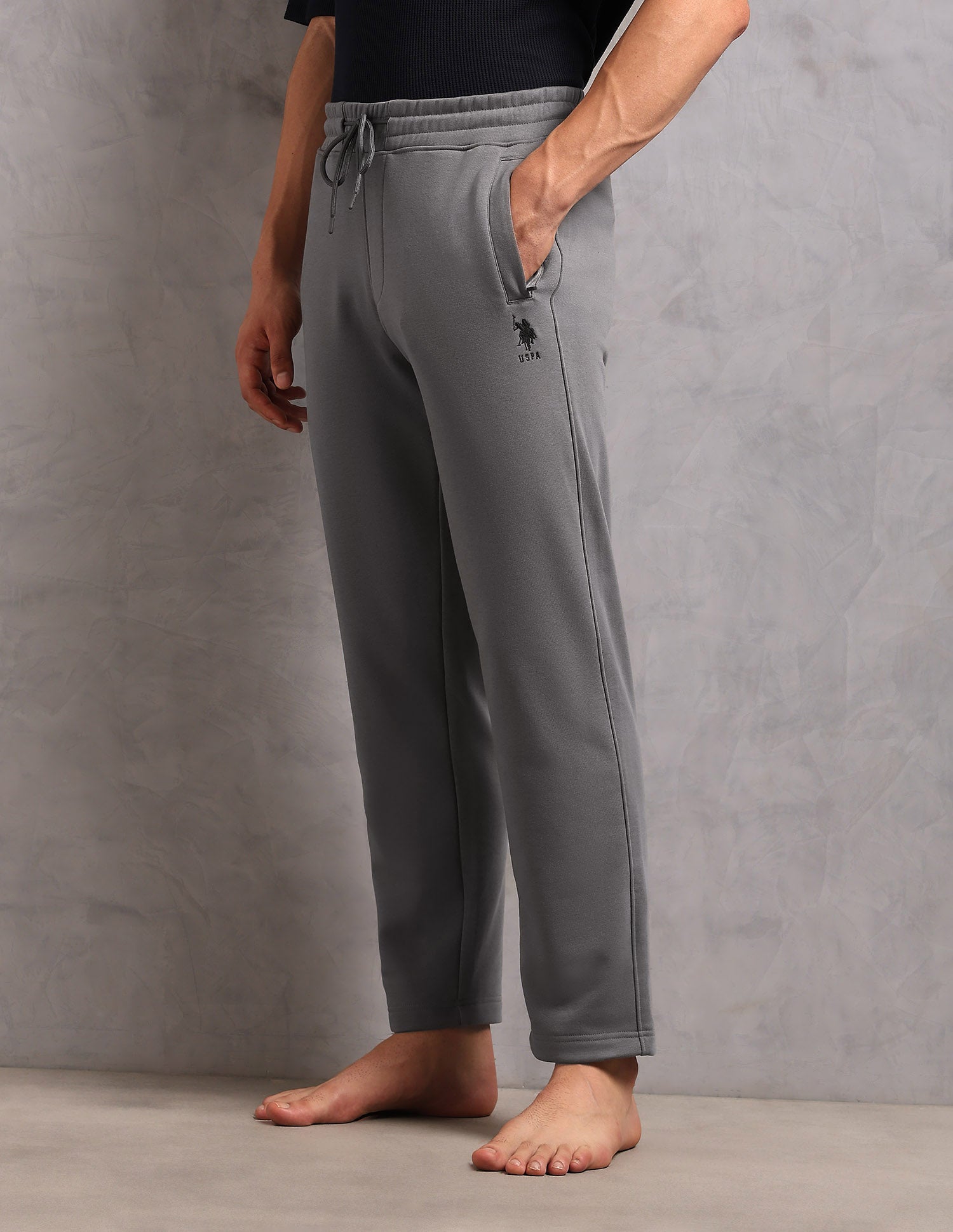 Mid Rise Fleece OR007 Lounge Pants - Pack Of 1 Grey - U.S. POLO ASSN. | Large