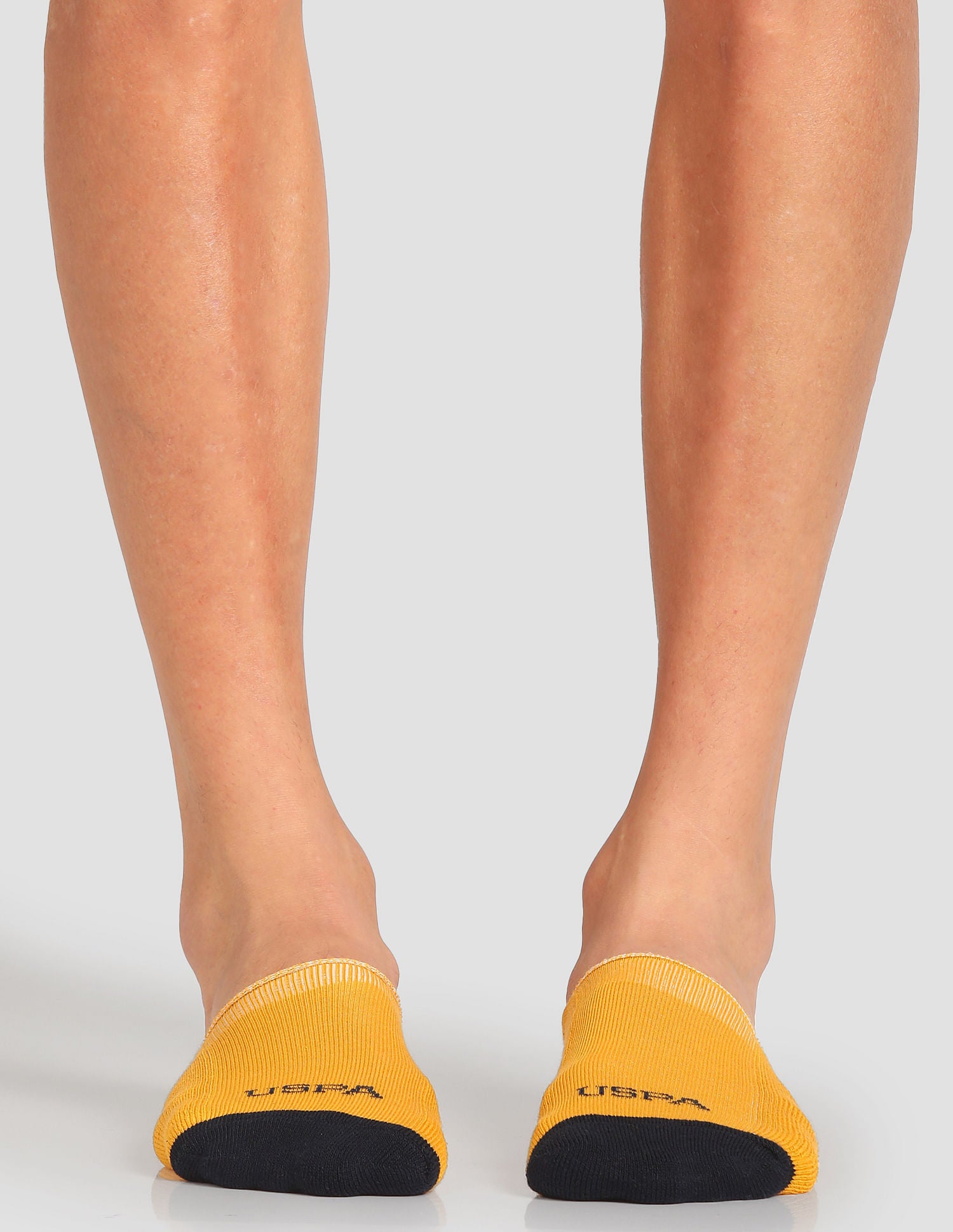 Terry Finish No Show ES004 Socks - Pack Of 3 Set Sail, Fig and Mineral Yellow - U.S. POLO ASSN. | Large