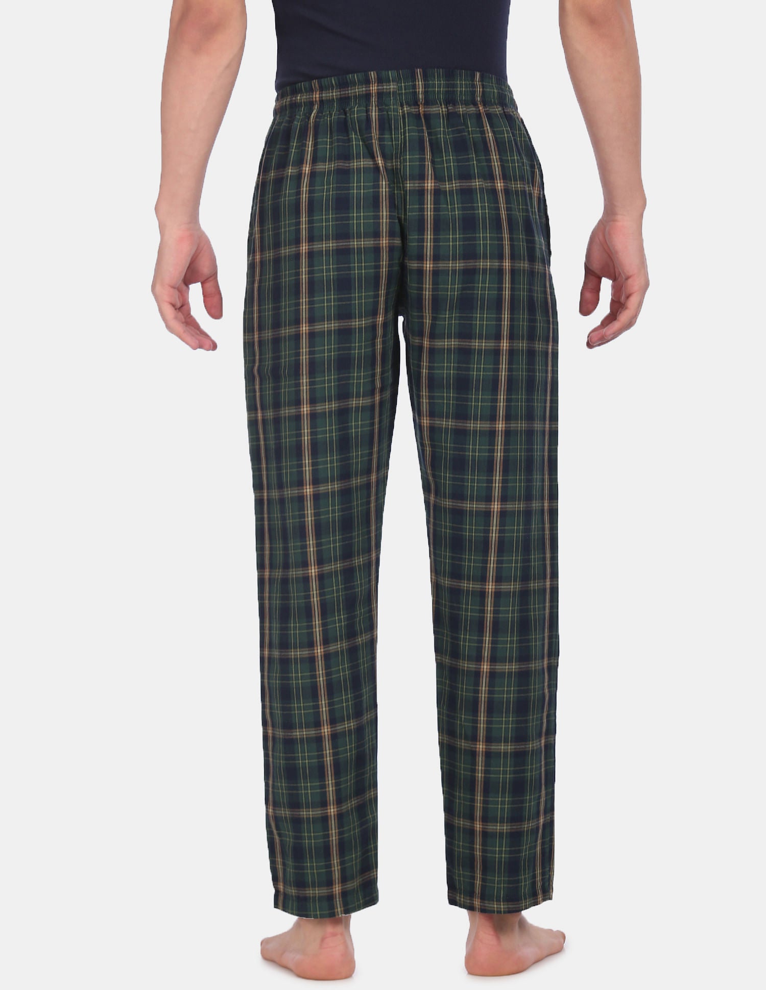 Comfort Fit Check I659 Lounge Pants - Pack Of 1 Green and Navy - U.S. POLO ASSN. | Large