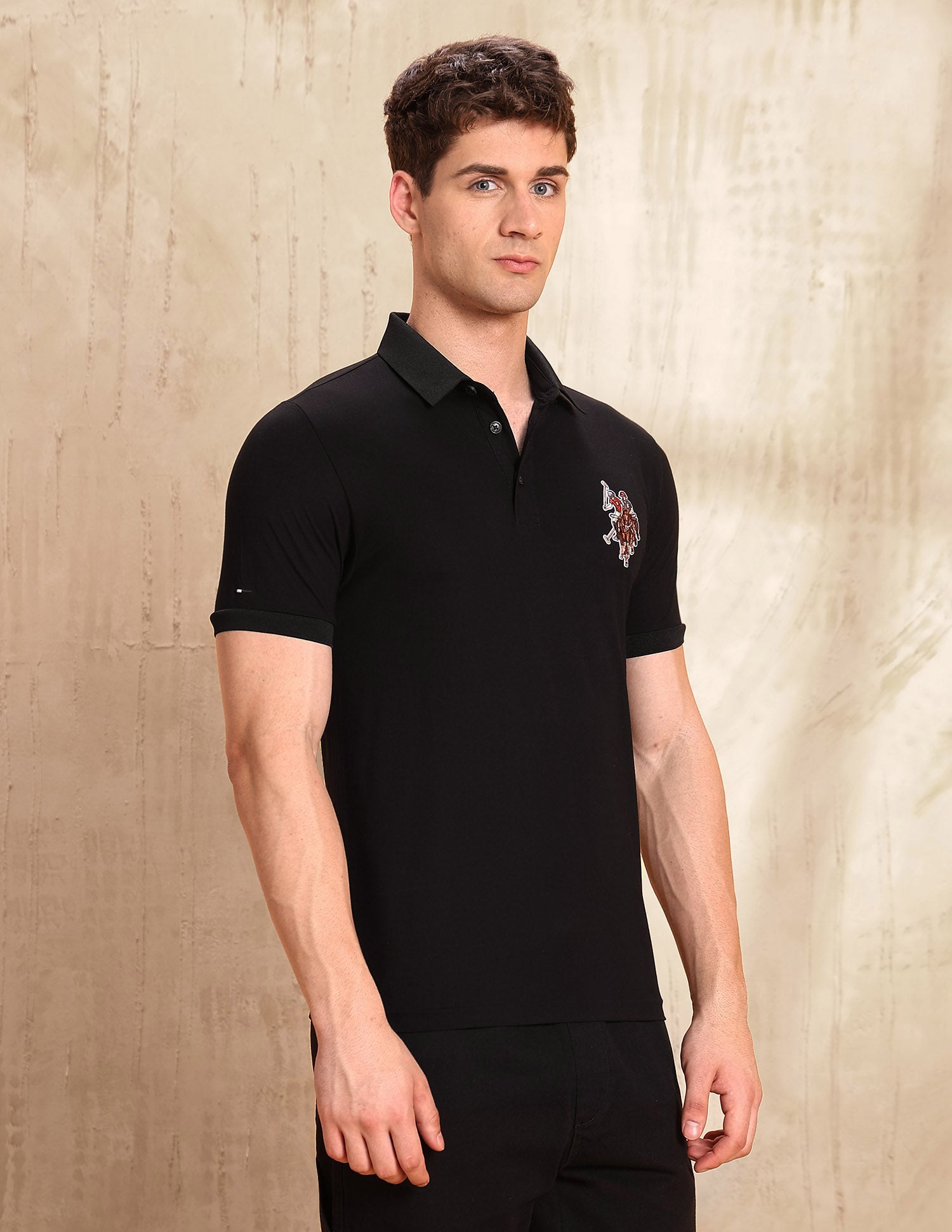Solid Legend Of Horseshoe Polo Shirt Black - U.S. POLO ASSN. | Large