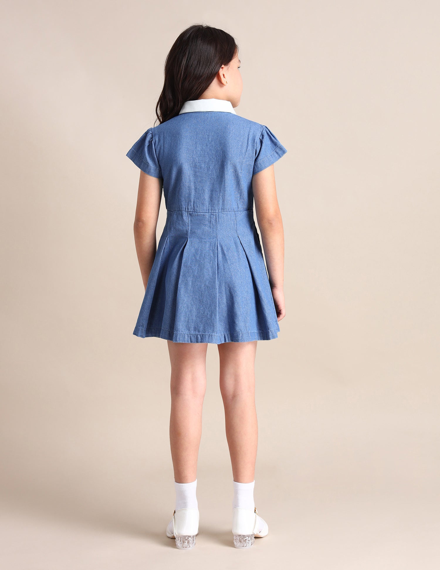 Girls Denim Shirt Dress Blue - U.S. Polo Assn. India | Large