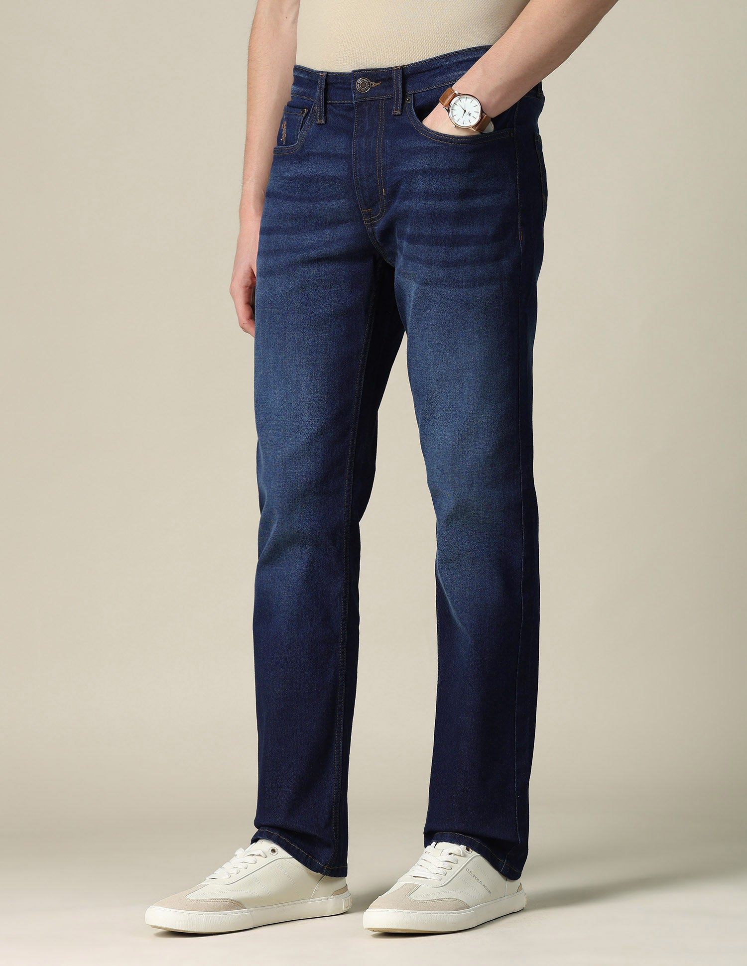 Harold Slim Straight Fit Blue Jeans Dark Indigo - U.S. POLO ASSN. | Large