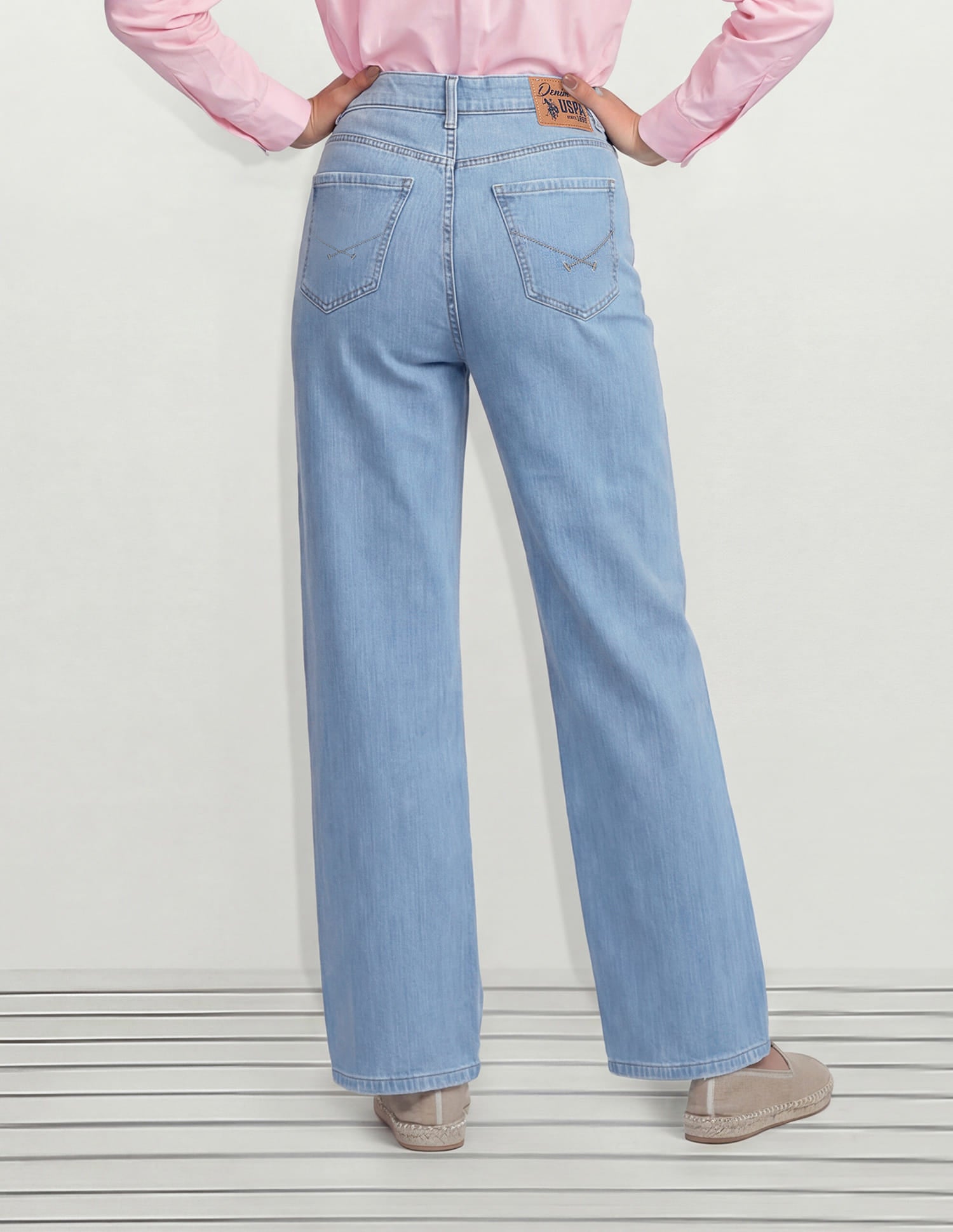 High Rise Straight Fit Jeans Blue - U.S. Polo Assn. India | Large