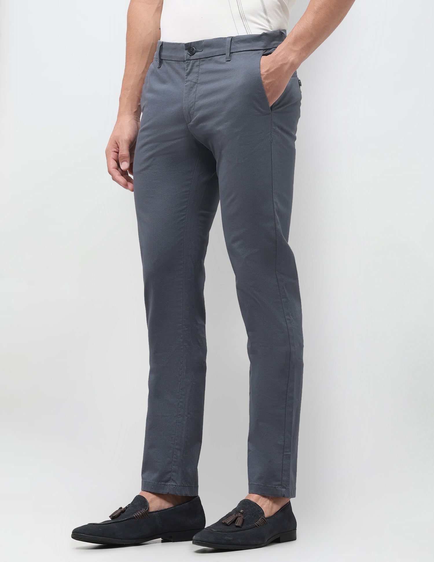 Denver Slim Fit All Over Printed Trousers Navy - U.S. Polo Assn. India | Large