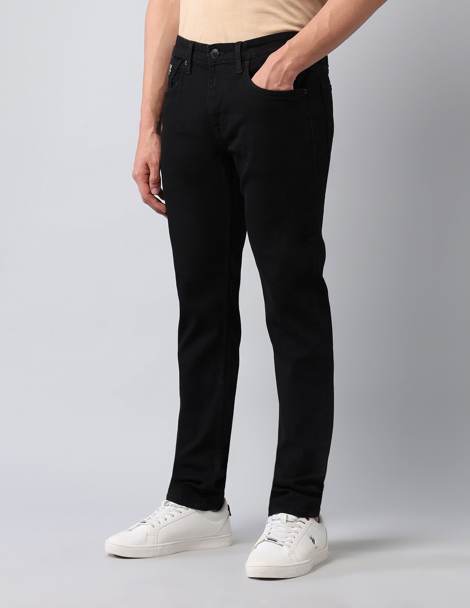 Brandon Slim Tapered Fit Black Jeans Black - U.S. POLO ASSN. | Large