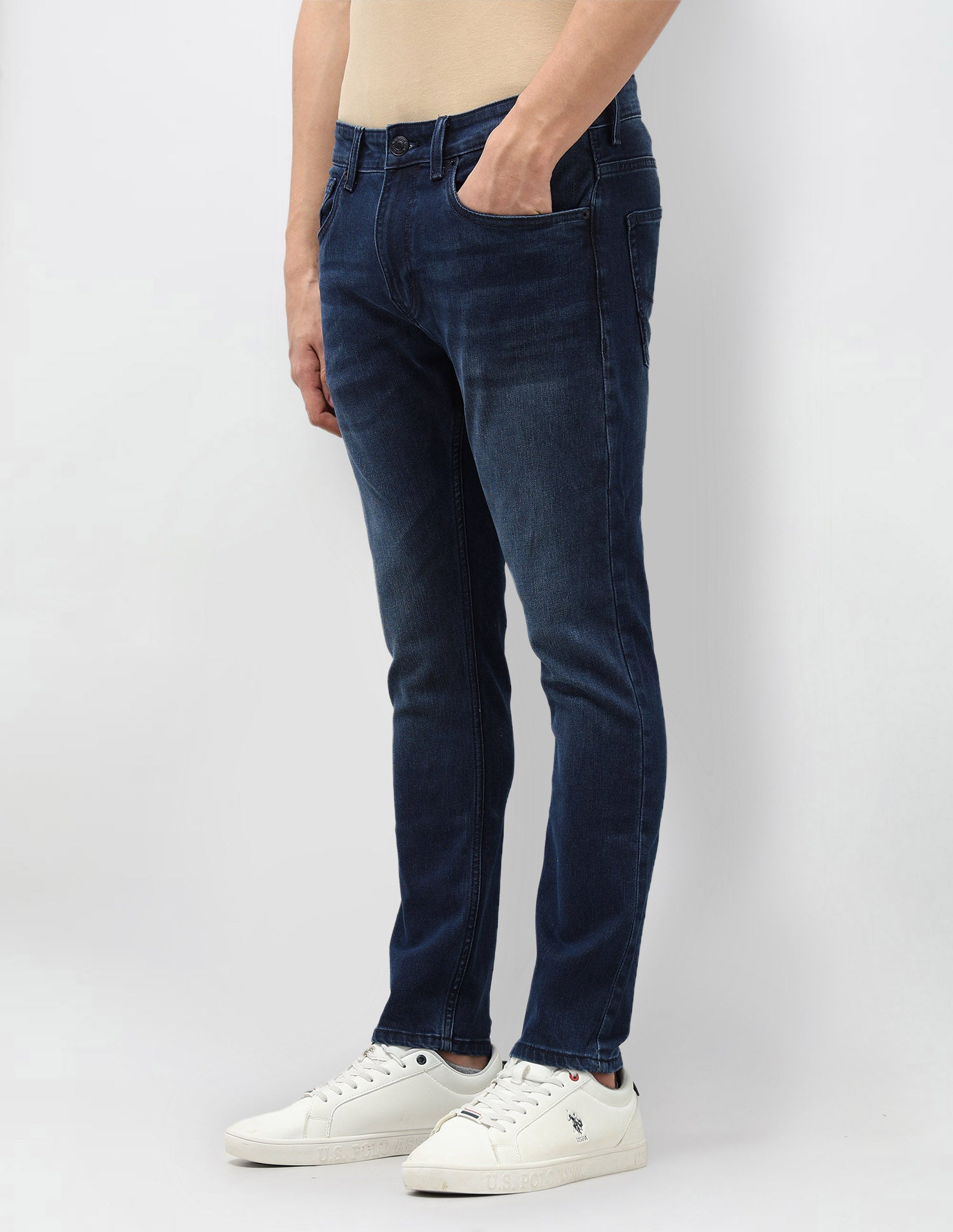 Henry Tapered Fit Blue Jeans Blue - U.S. POLO ASSN. | Large