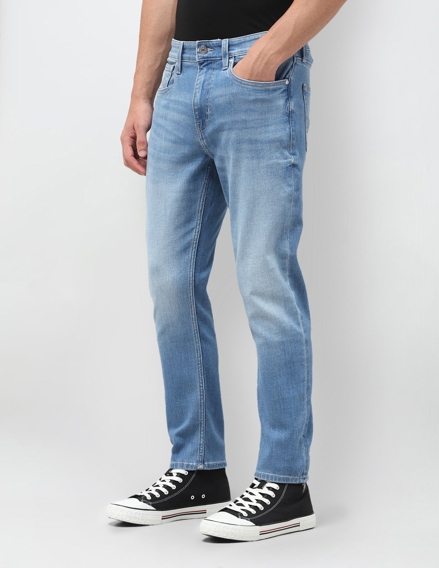 Cole Comfort Cropped Blue Jeans Light Blue - U.S. Polo Assn. India | Large