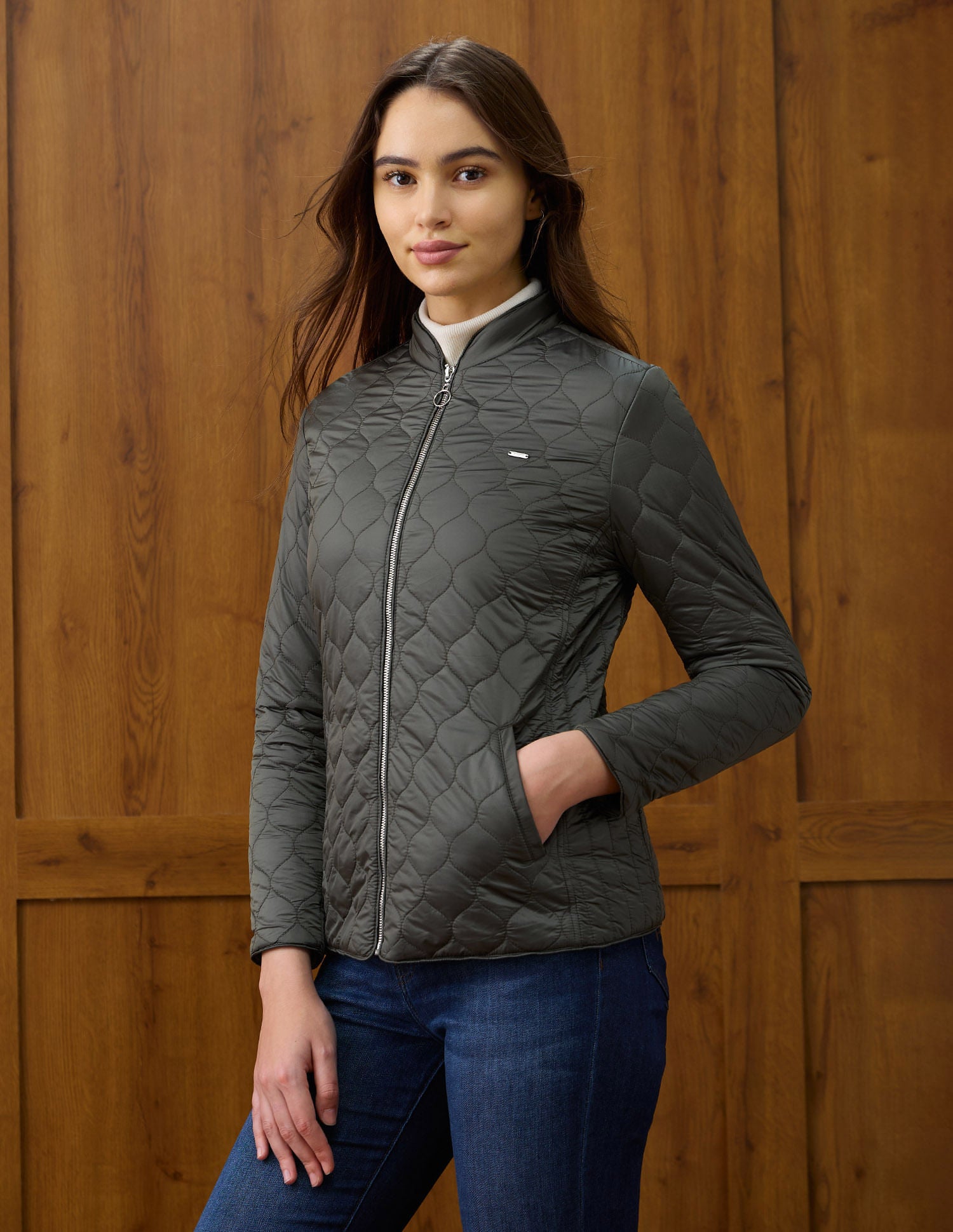 Solid Regular Fit Jacket Green - U.S. POLO ASSN. | Large