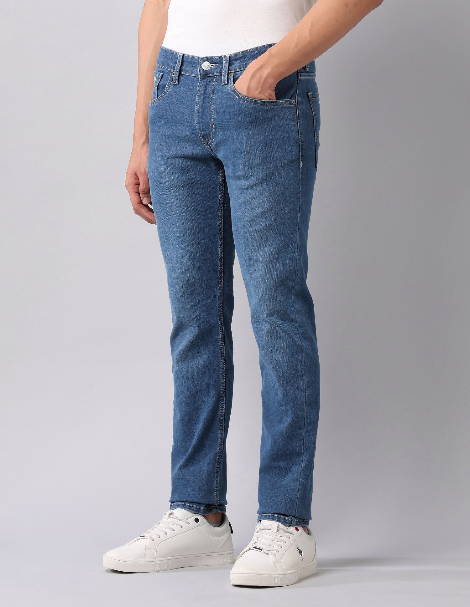 Regallo Skinny Fit Blue Jeans Blue - U.S. Polo Assn. India | Large