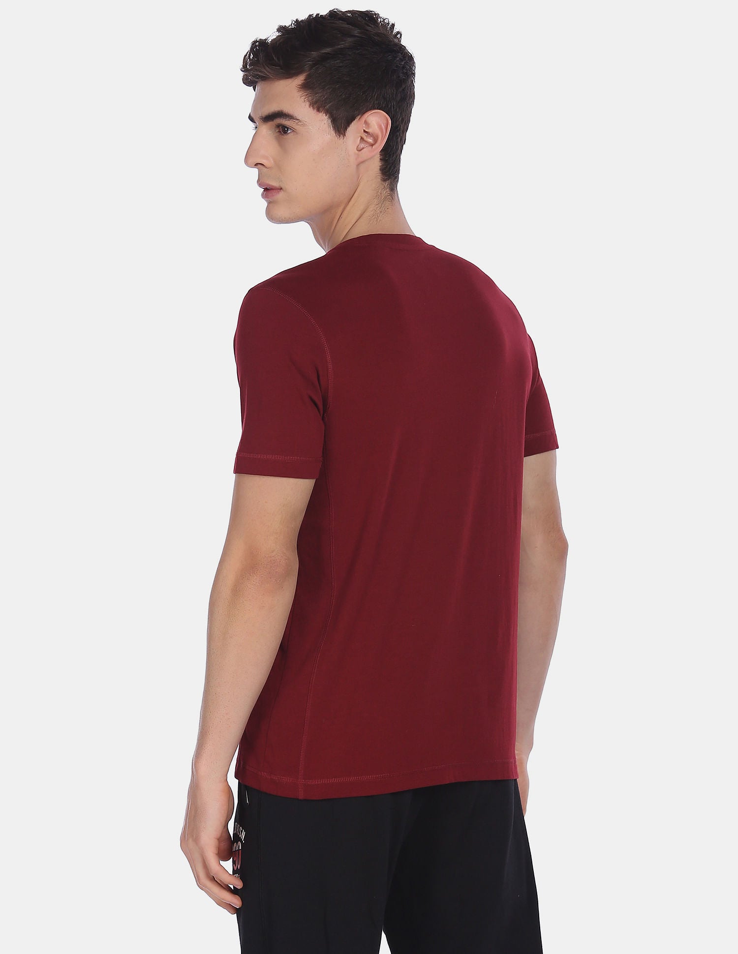 Crew Neck Tri Blend I682 Lounge T-Shirt - Pack Of 1 Maroon - U.S. POLO ASSN. | Large