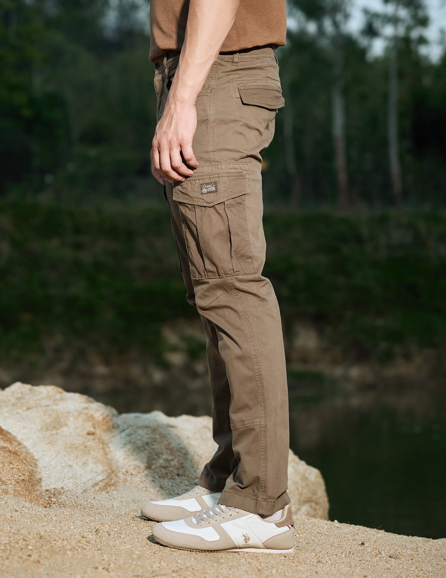Straight Fit Cargo Trousers Tan - U.S. Polo Assn. India | Large