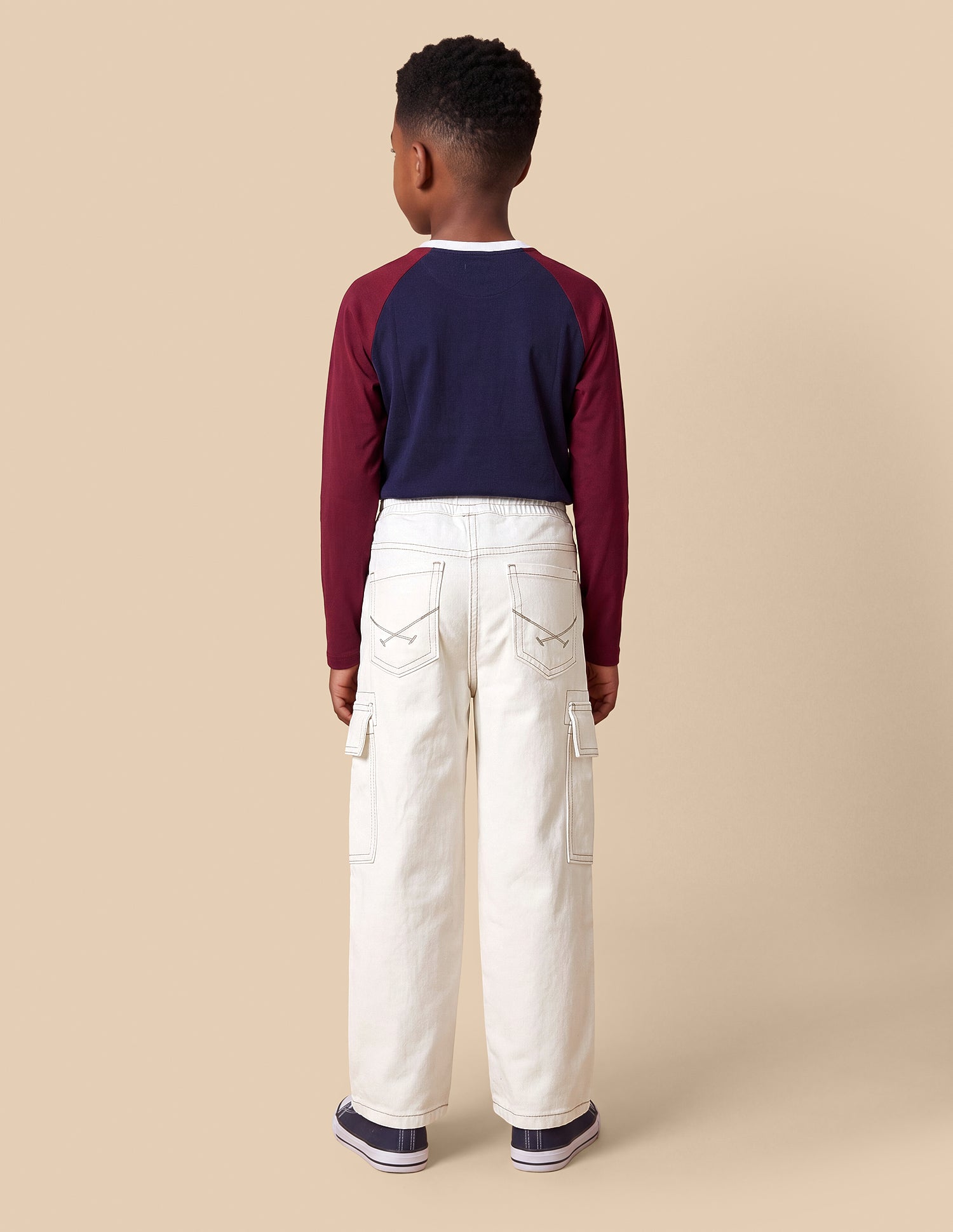 Baggy Fit White Cargo Jeans White - U.S. Polo Assn. India | Large
