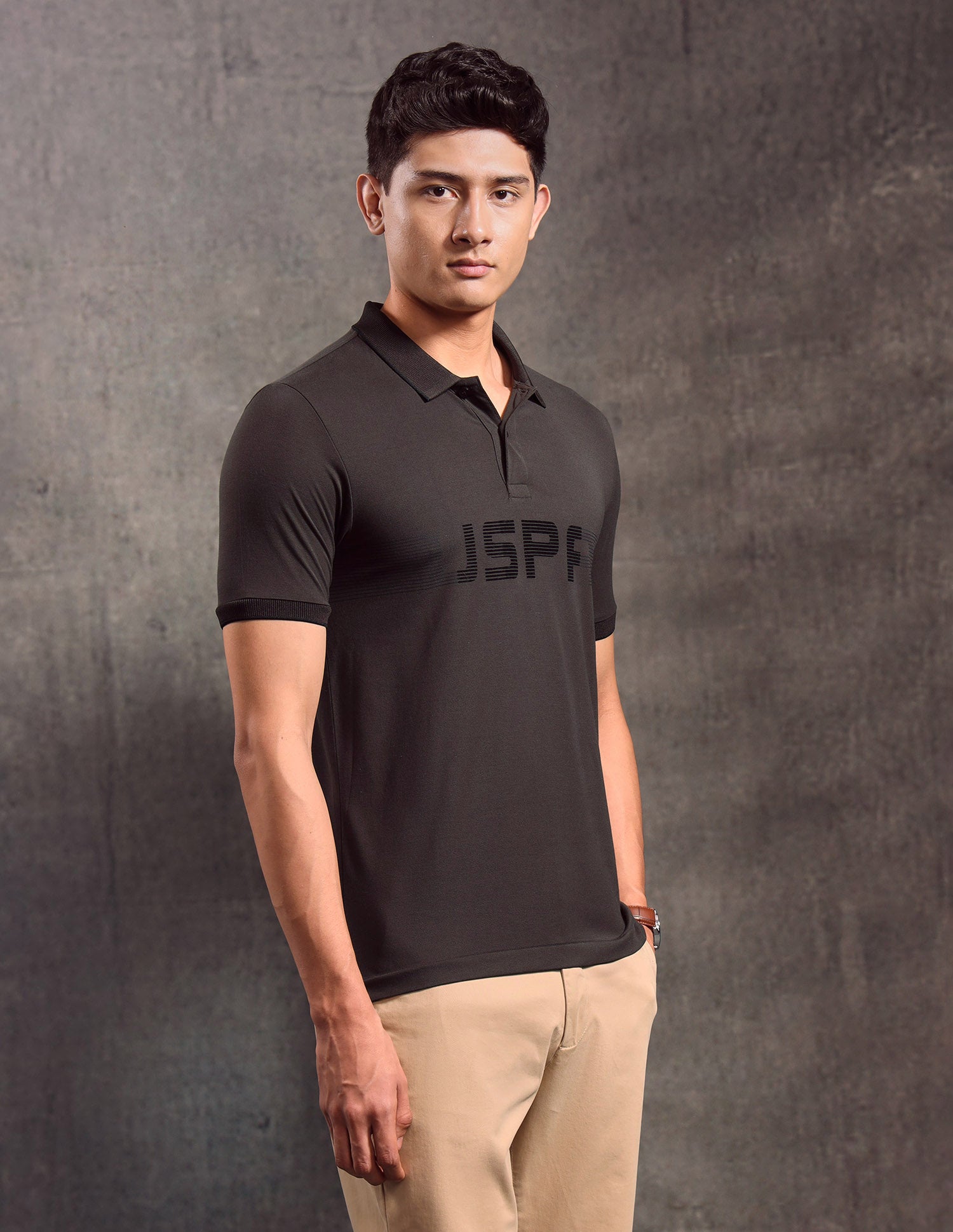 Brand Printed Muscle Fit Polo shirt Dark Brown - U.S. POLO ASSN. | Large