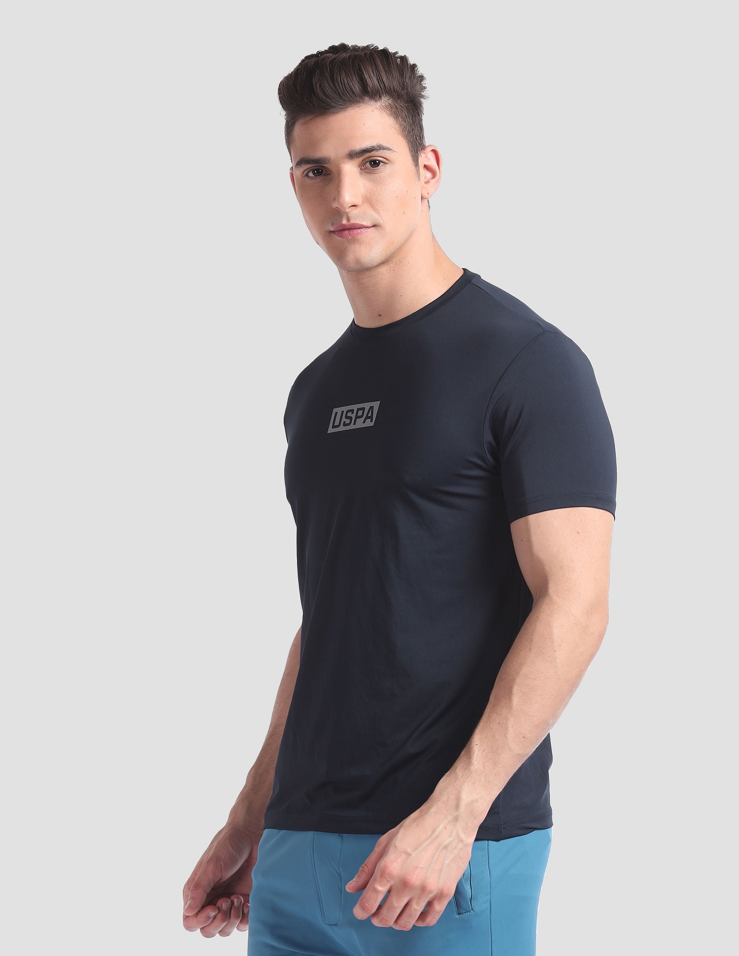 Solid AE002 Lounge T-Shirt - Pack Of 1 Navy - U.S. POLO ASSN. | Large