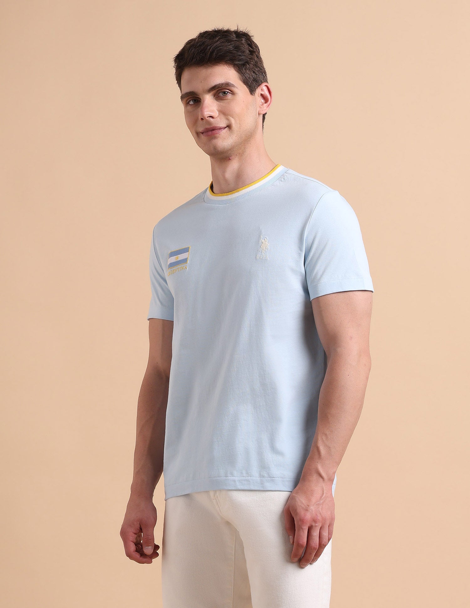 Solid Pure Cotton T-Shirt Black - U.S. POLO ASSN. | Large