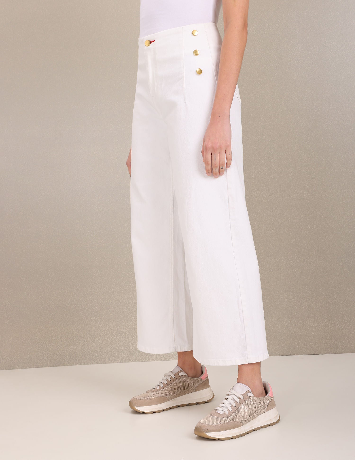 High Rise Culotte Jeans White - U.S. Polo Assn. India | Large