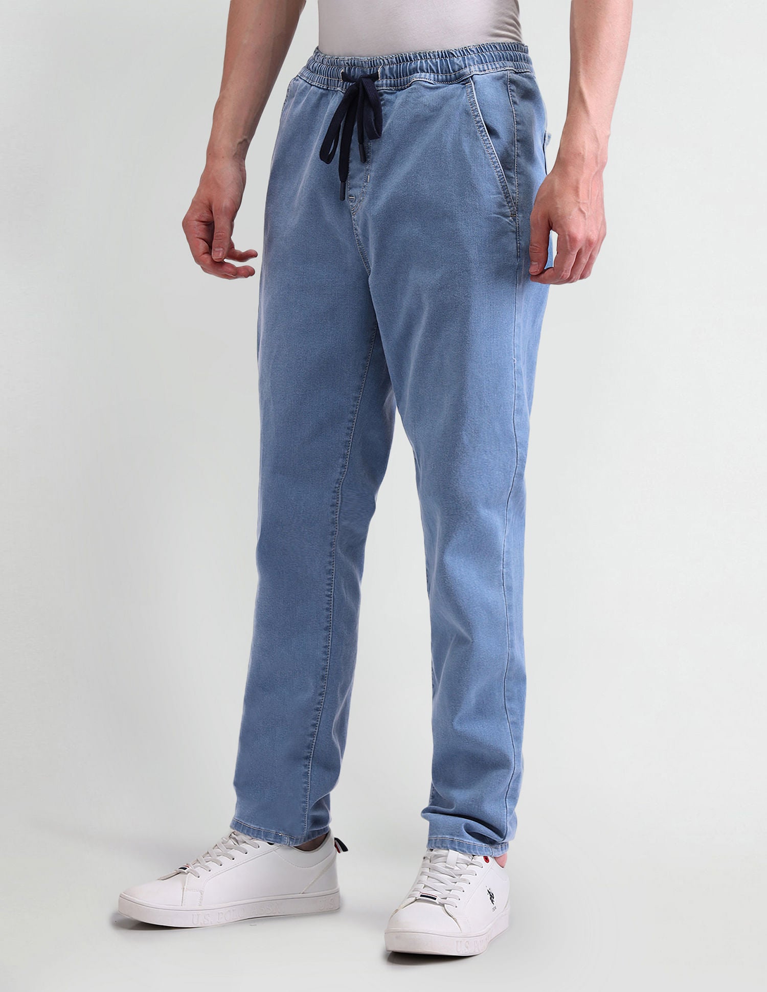 Slim Fit Blue Jogger Jeans Blue - U.S. POLO ASSN. | Large