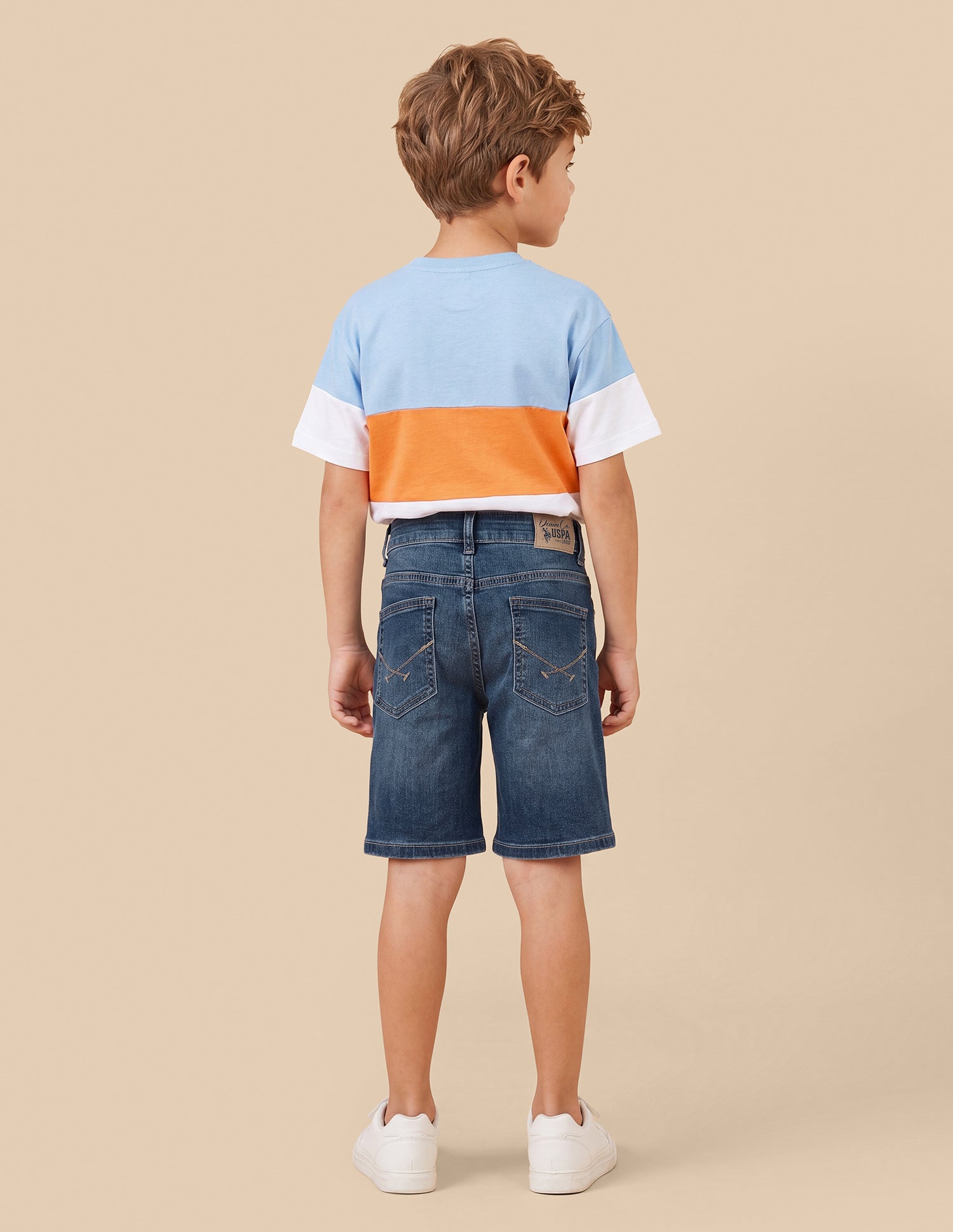 Mid Rise Regular Fit Denim Shorts Blue - U.S. Polo Assn. India | Large