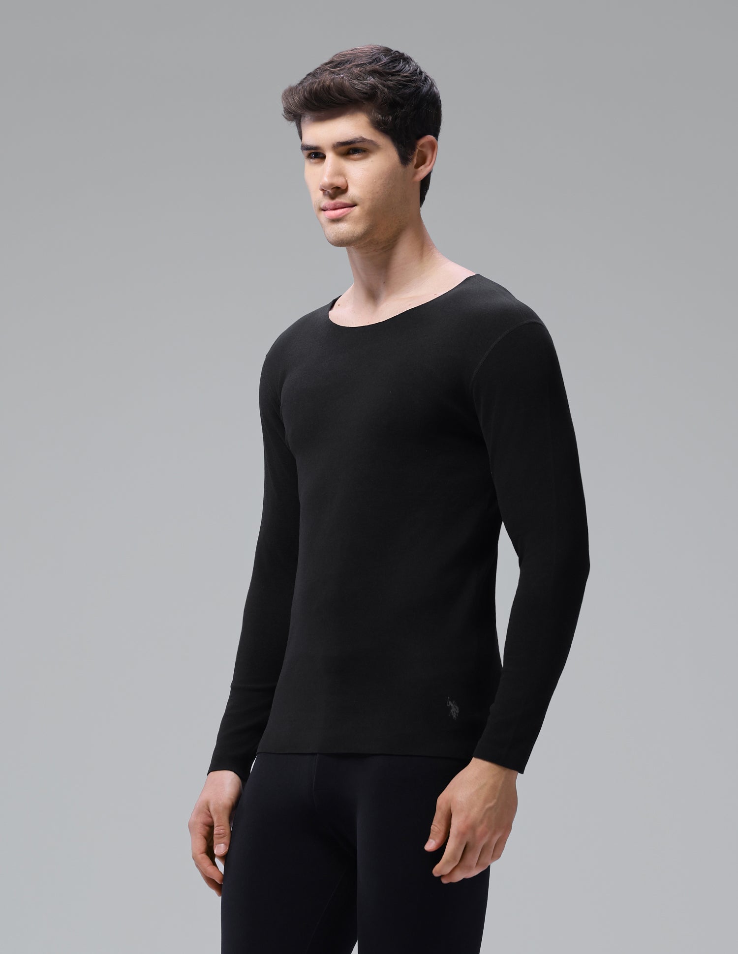 Comfort Fit Solid PH001 Thermal T-Shirt - Pack Of 1 Black - U.S. Polo Assn. India | Large